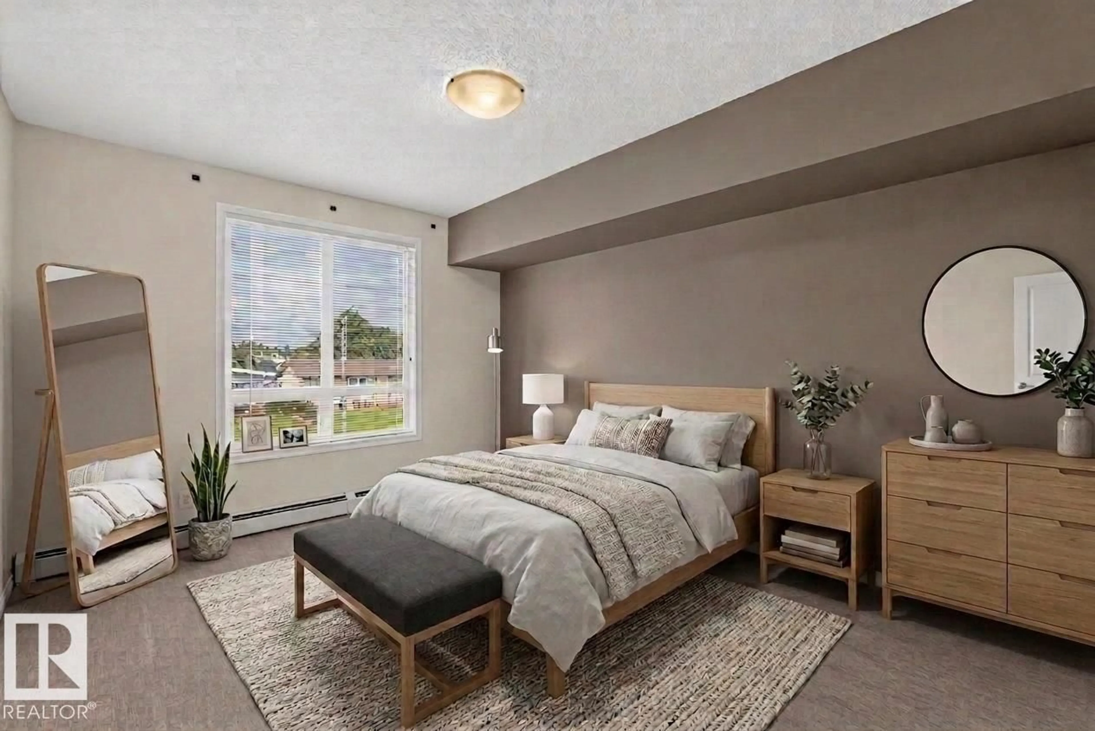 Bedroom with bed, unknown for 205 - 6315 135 AV, Edmonton Alberta T5A5J7