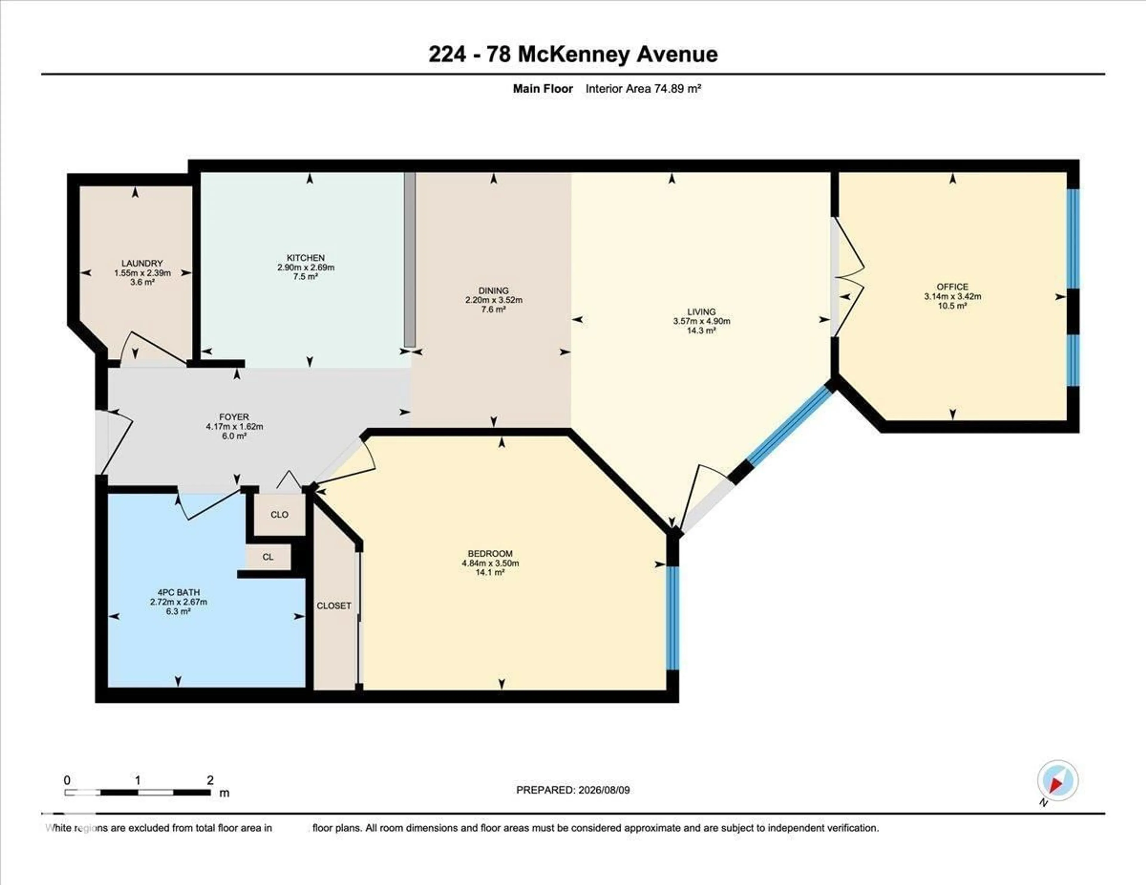 Floor plan for 78 - 224 MCKENNEY AVENUE, St. Albert Alberta T8N1L9