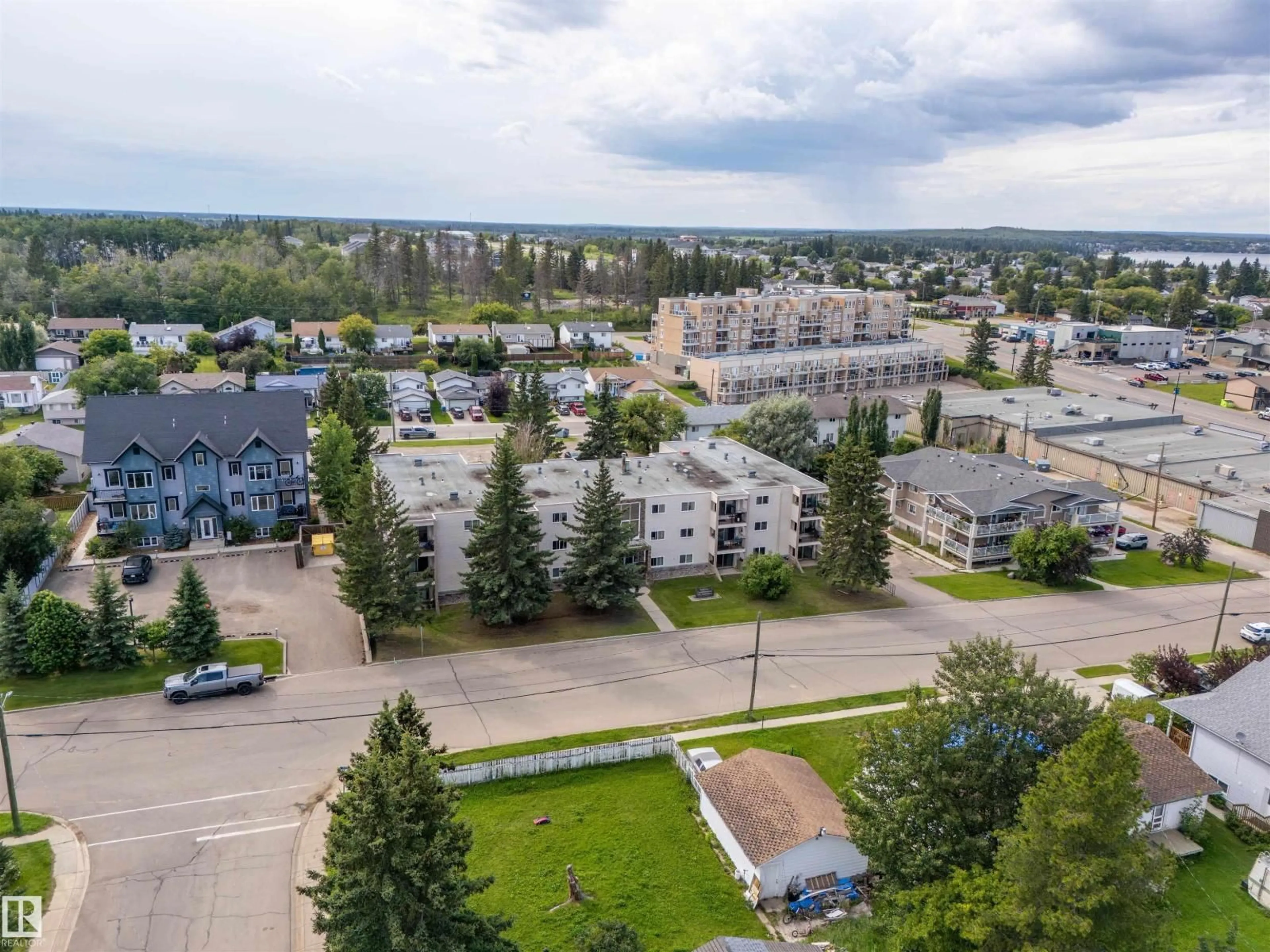 A pic from outside/outdoor area/front of a property/back of a property/a pic from drone, city buildings view from balcony for 201 - 911 10 ST, Cold Lake Alberta T9M1J8