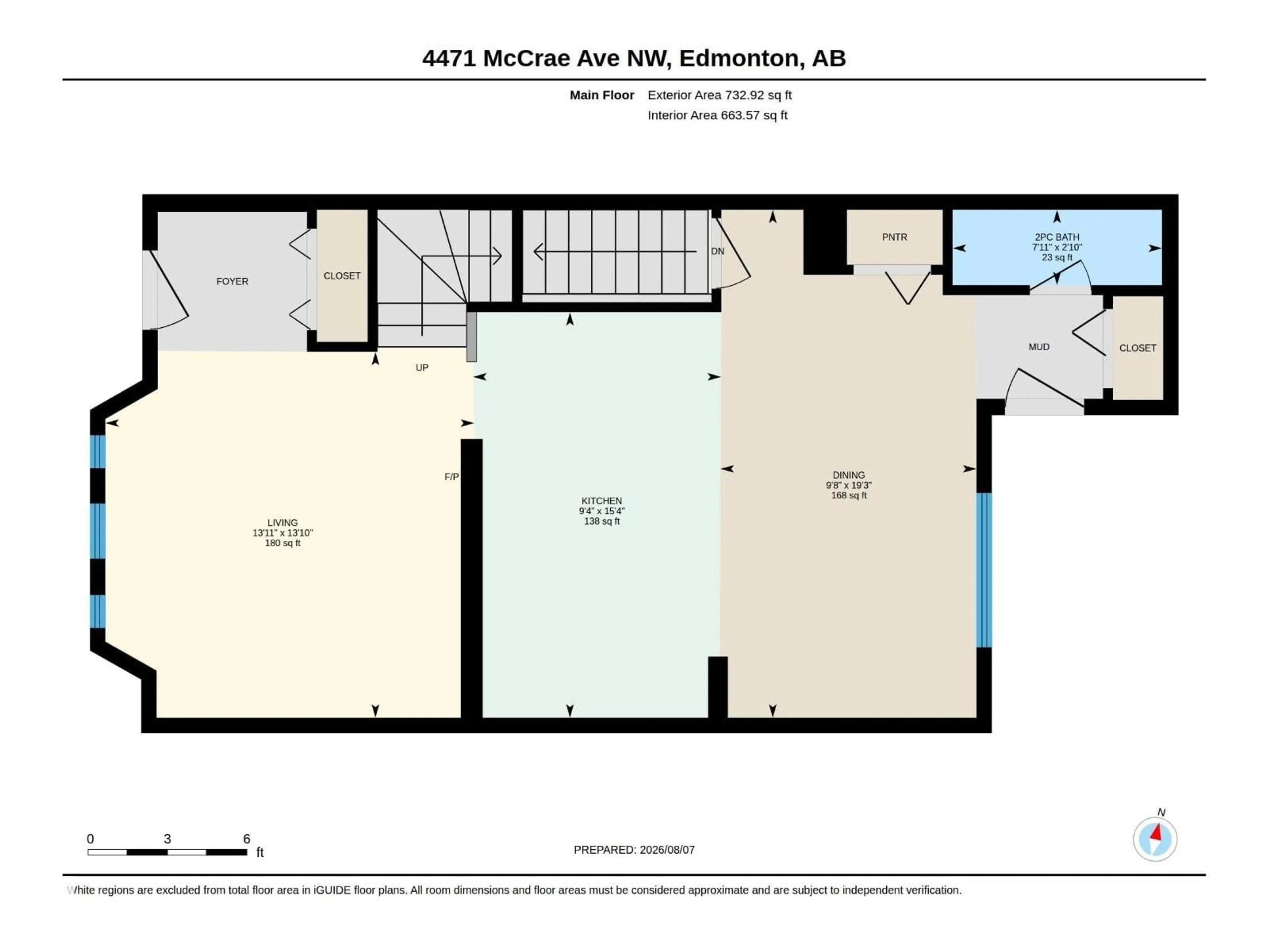 Floor plan for 4471 MCCRAE AV, Edmonton Alberta T5E4G6