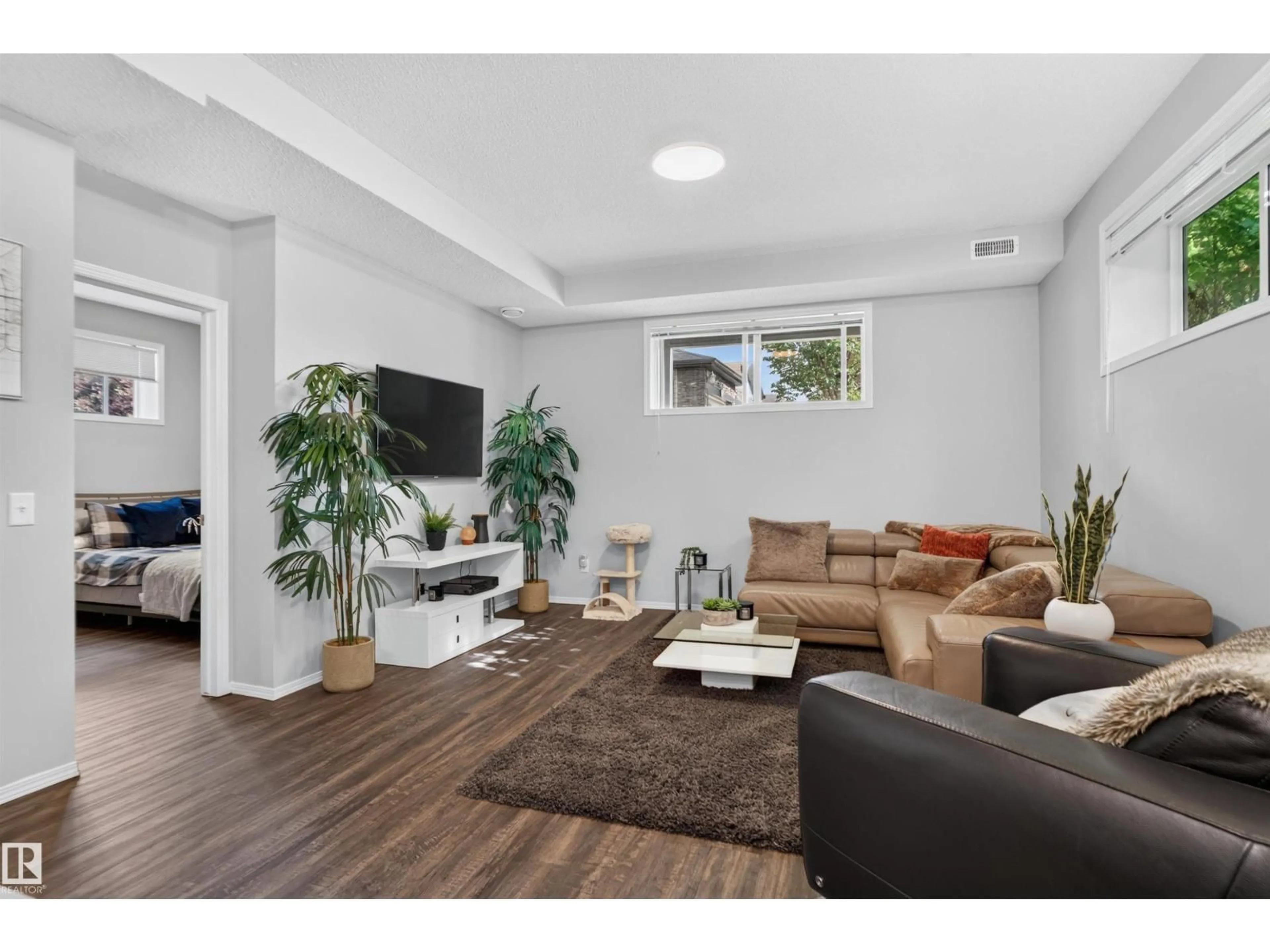 Living room with furniture, unknown for #34 - 6520 2 AV, Edmonton Alberta T6X1S4