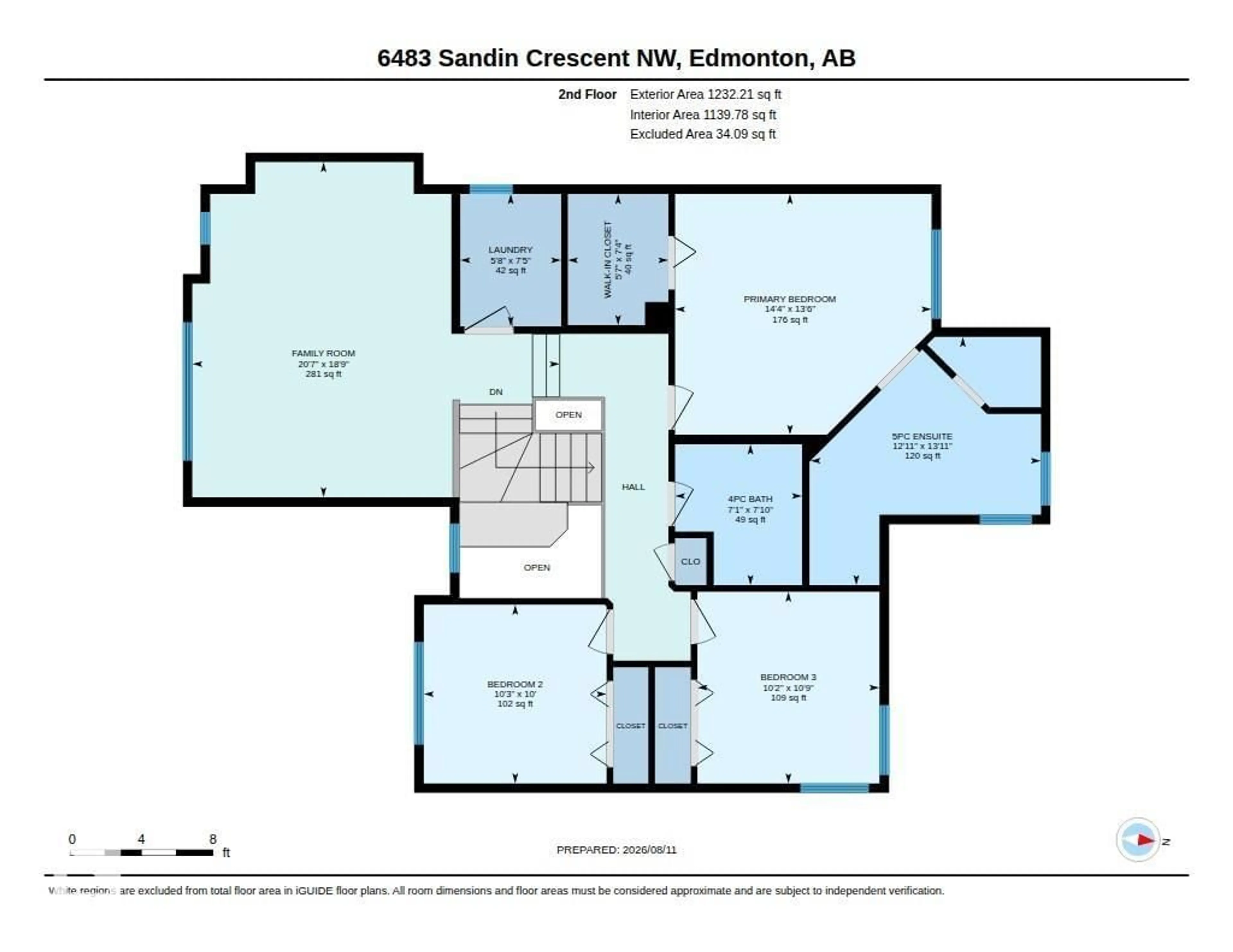 Floor plan for 6483 SANDIN CR, Edmonton Alberta T6R0G1