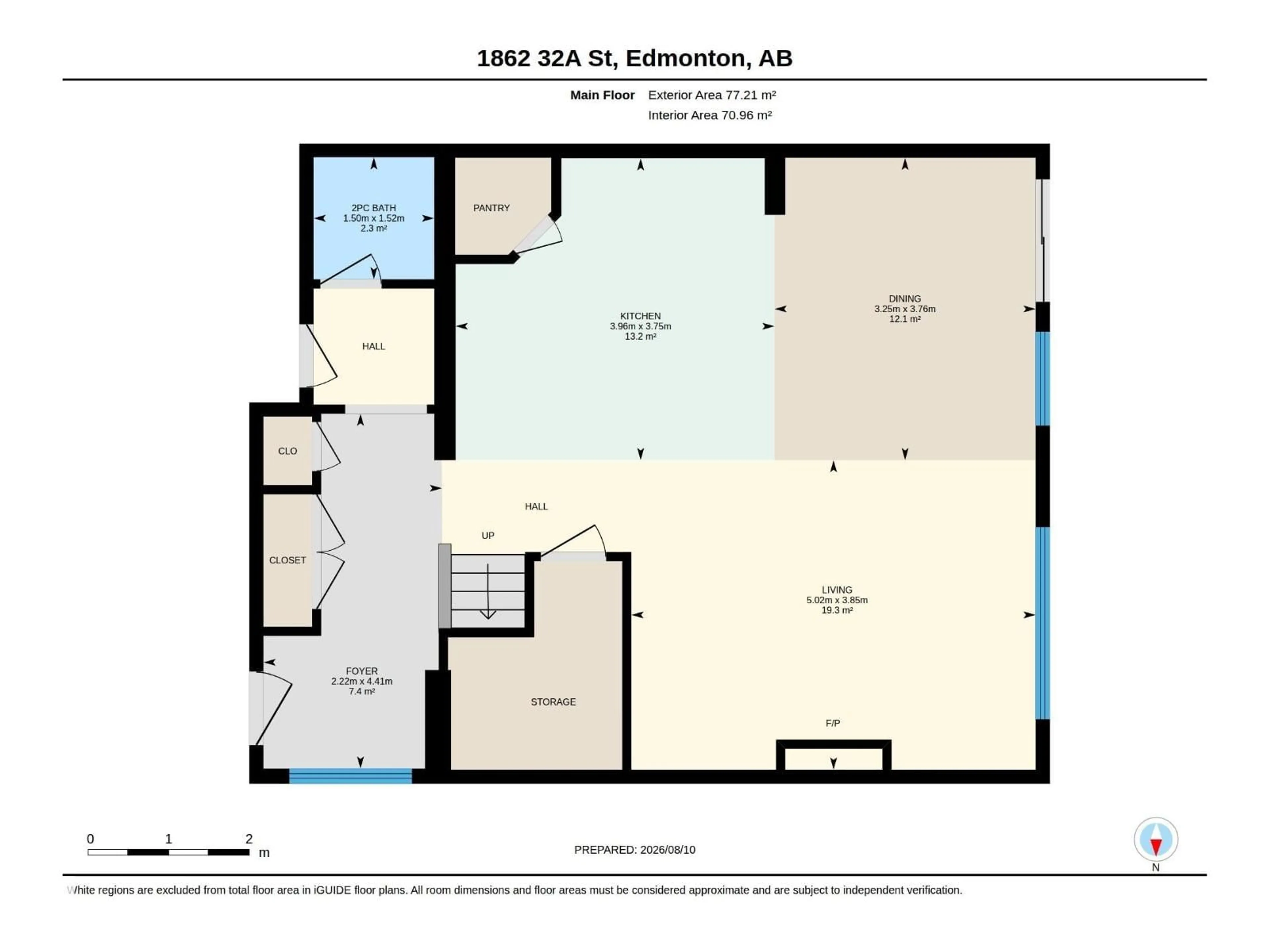 Floor plan for NW - 1862 32A ST, Edmonton Alberta T6T0L6