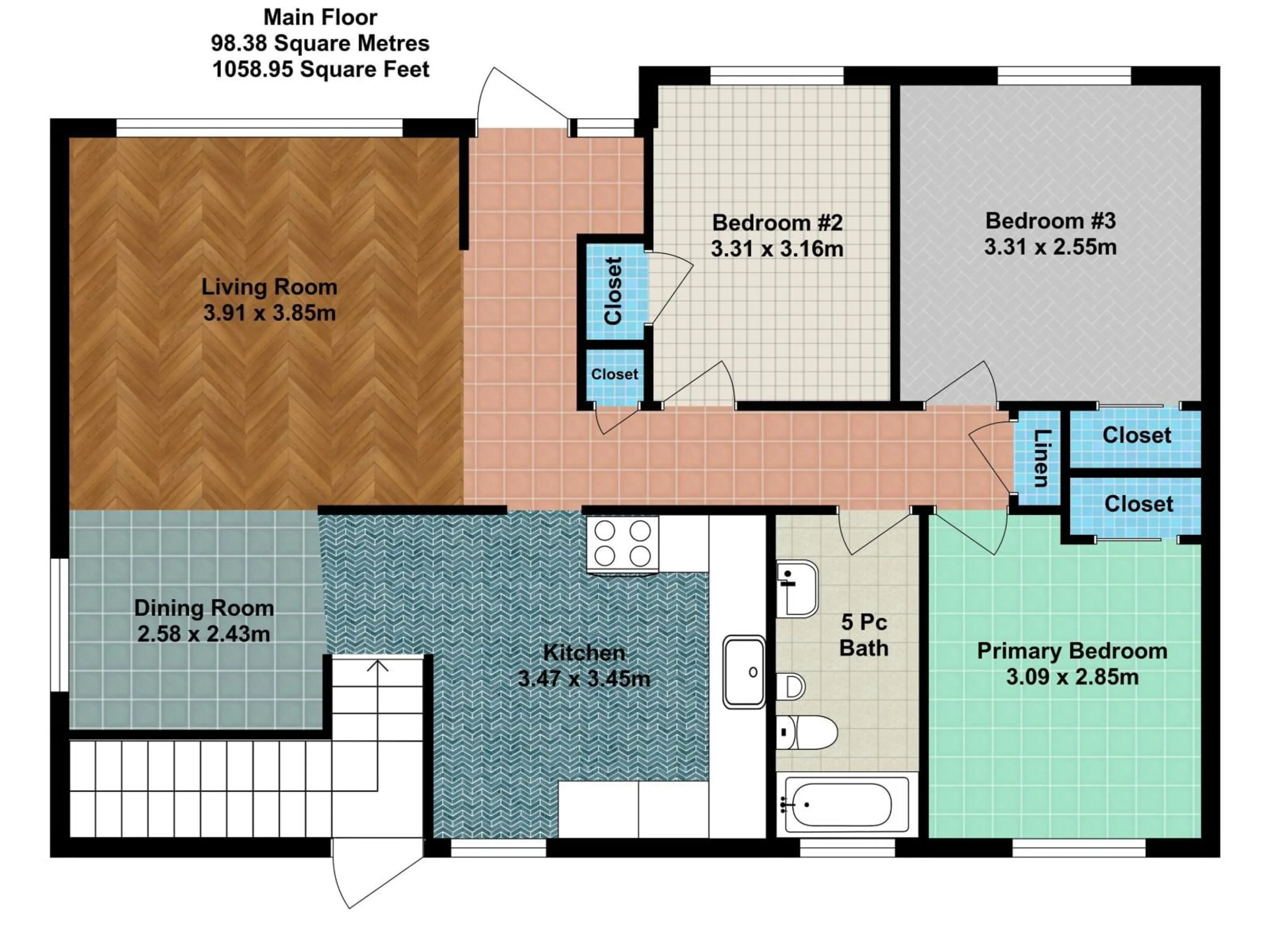 Floor plan for 8411 136 AV, Edmonton Alberta T5E1T9