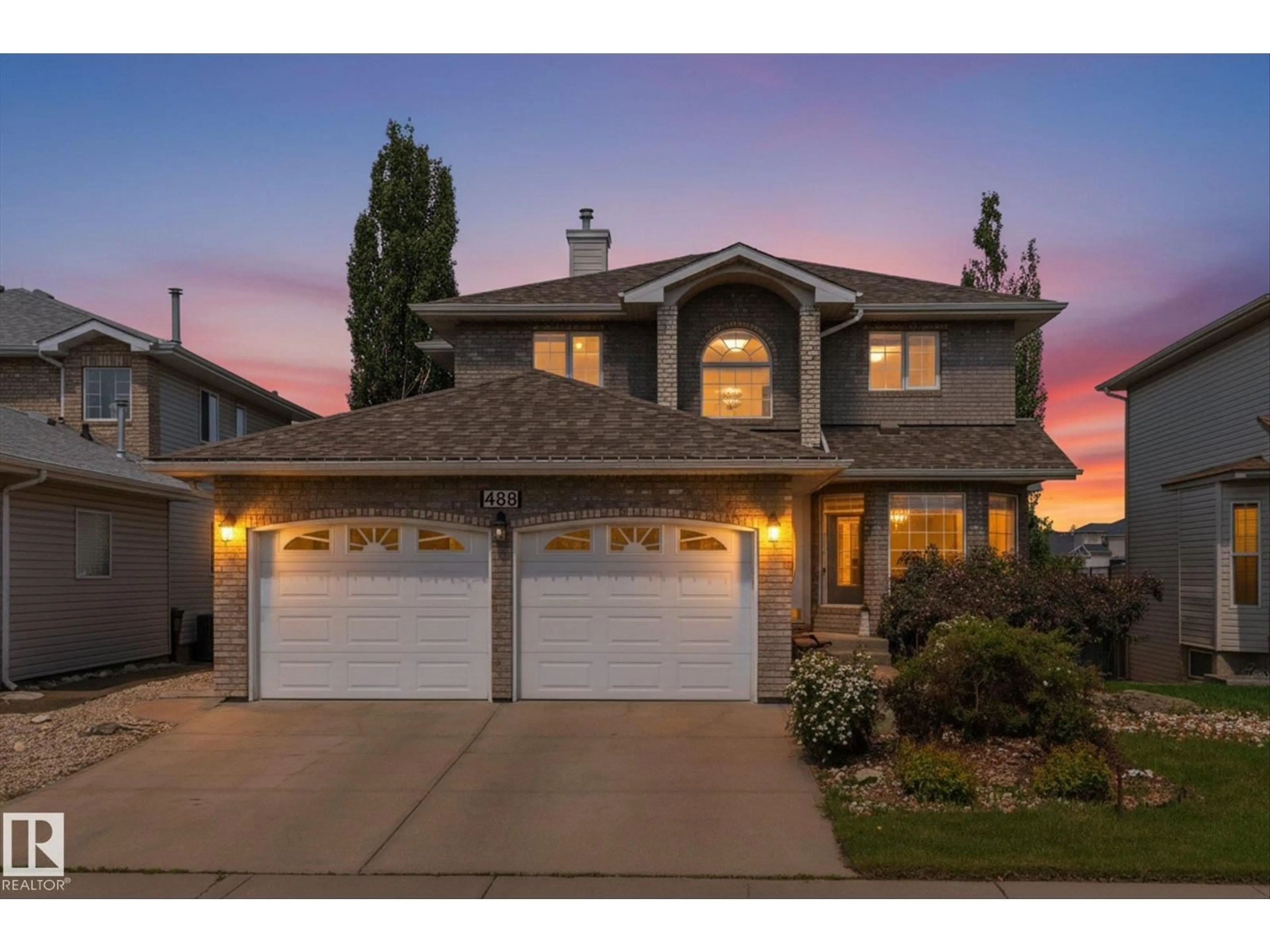 Home with vinyl exterior material, street for 488 KLARVATTEN LAKE WD, Edmonton Alberta T5Z3G7