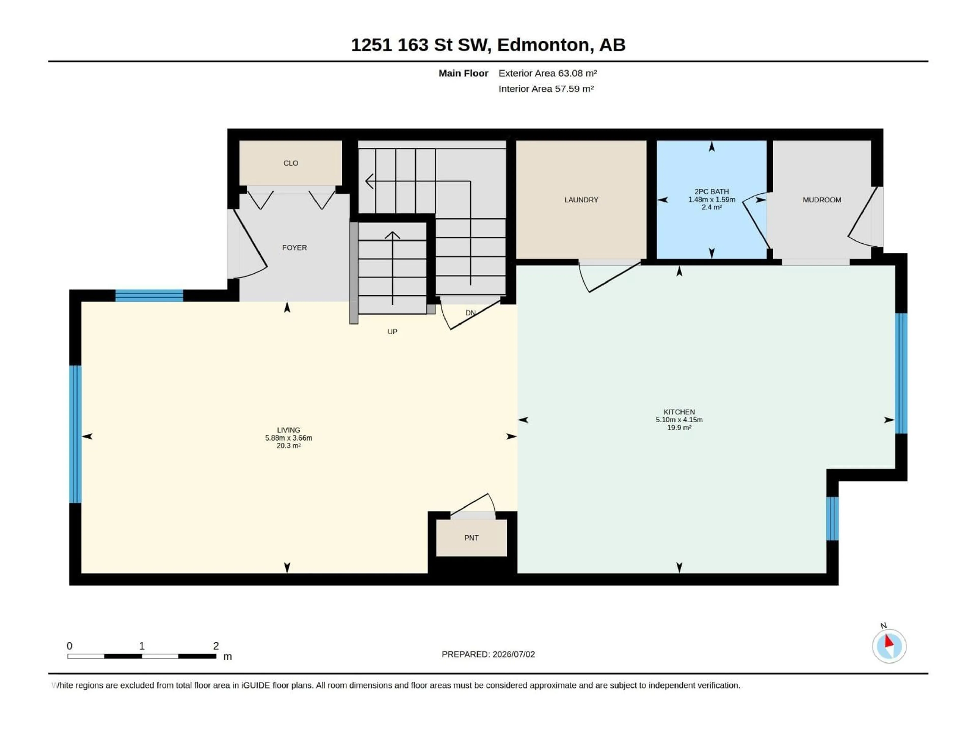 Floor plan for SW - 1251 163 ST, Edmonton Alberta T6W3K5