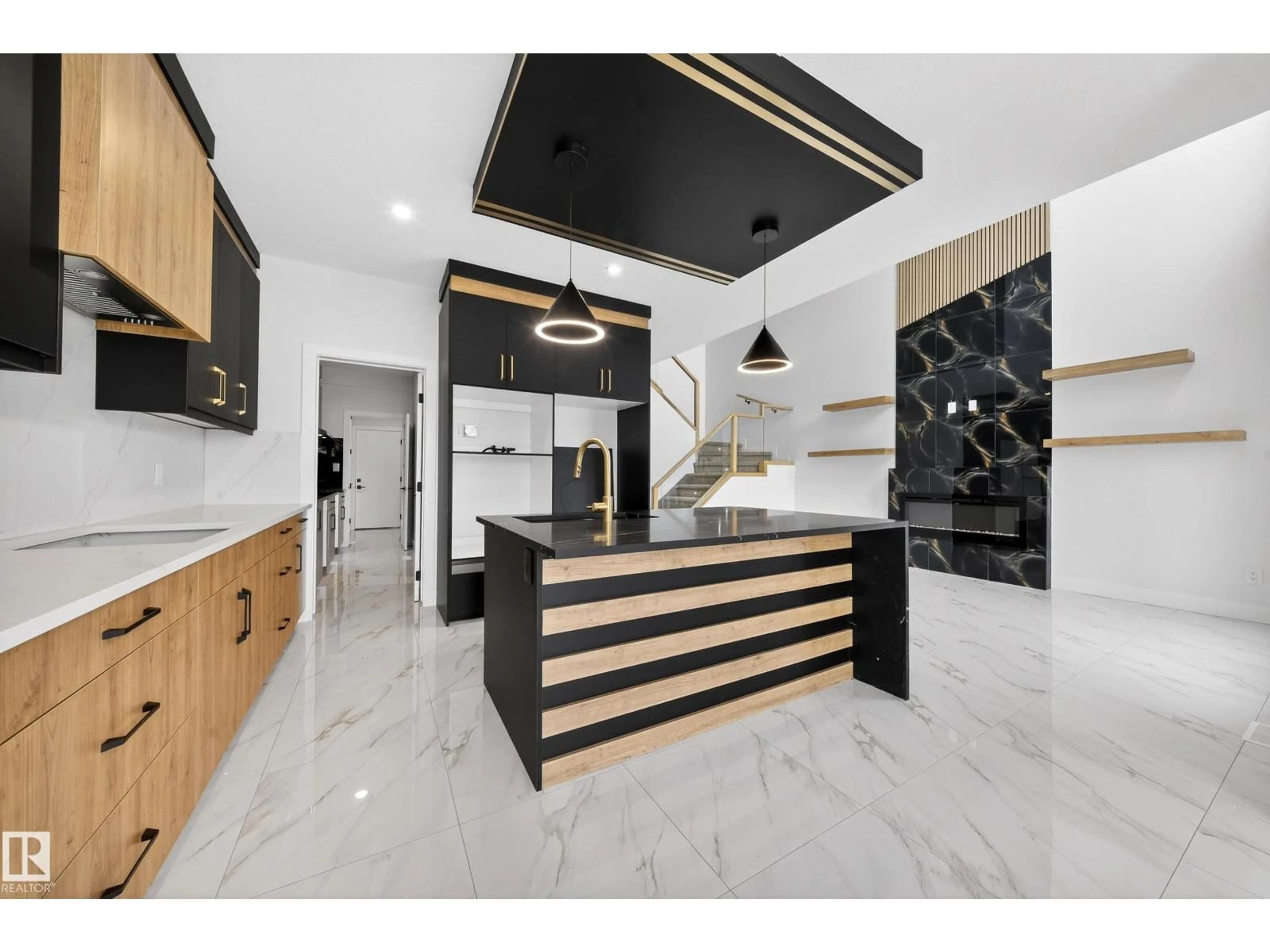 Contemporary kitchen, ceramic/tile floor for 115 28 ST, Edmonton Alberta T6X1A7