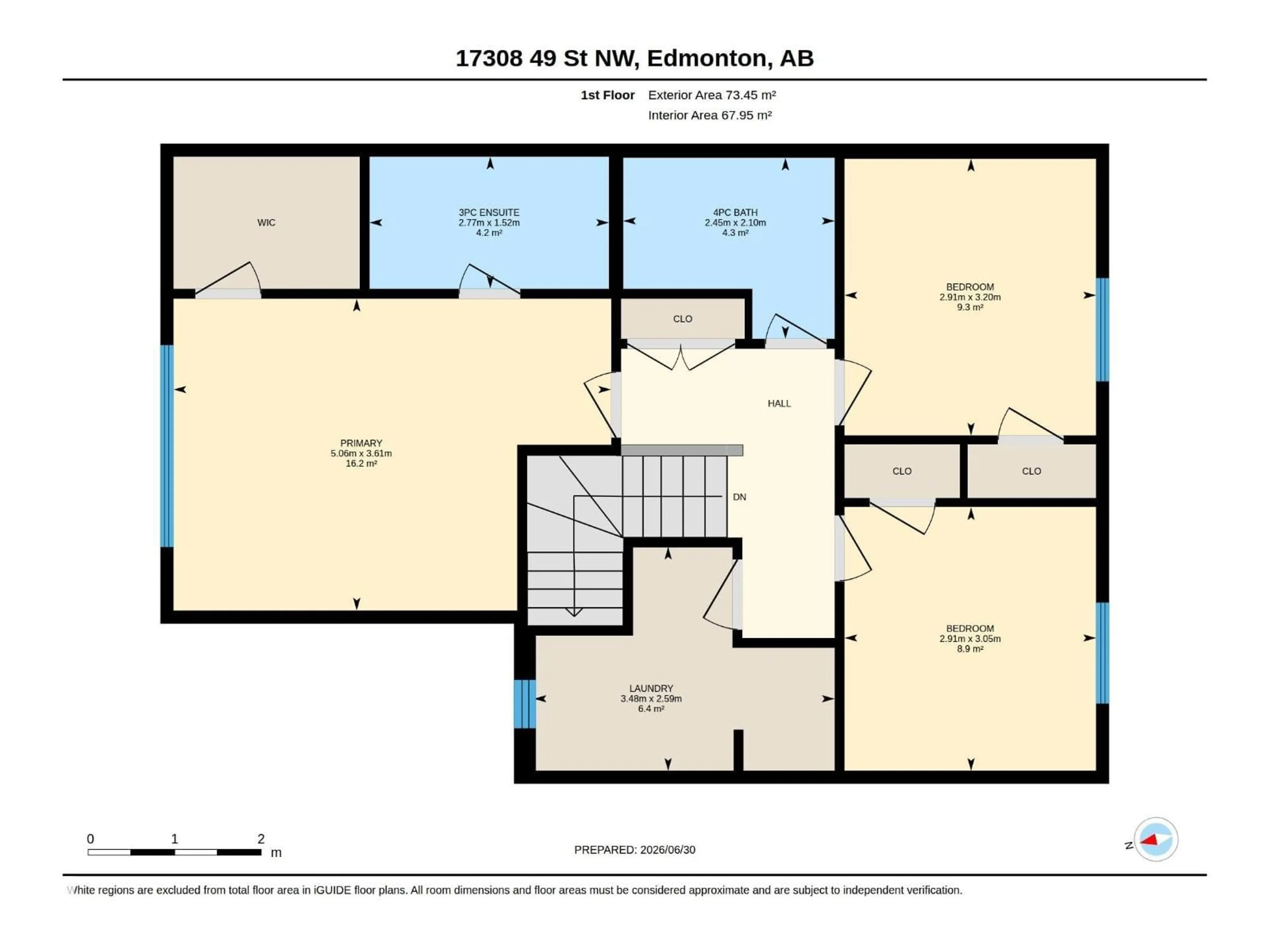 Floor plan for 17308 49 ST, Edmonton Alberta T5Y3V9