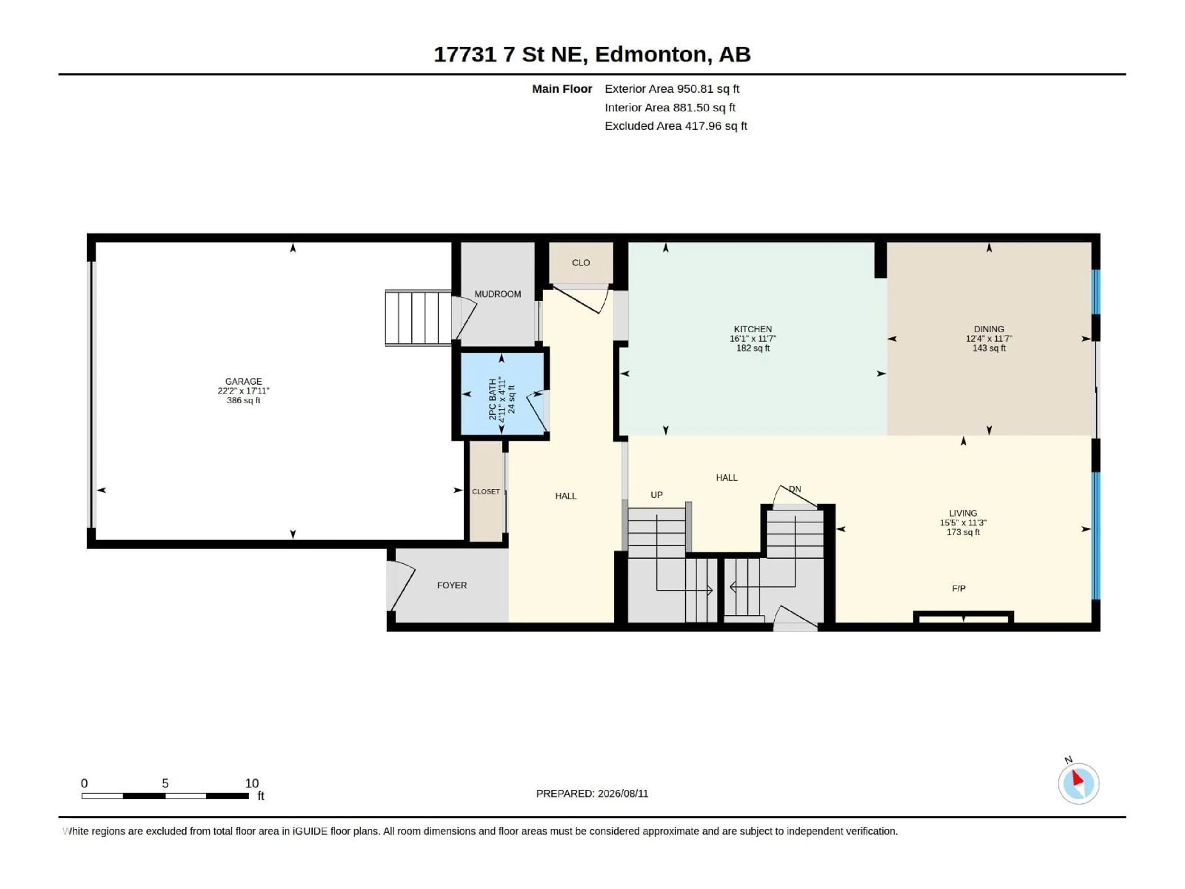 Floor plan for NE - 17731 7 ST, Edmonton Alberta T5Y4K3