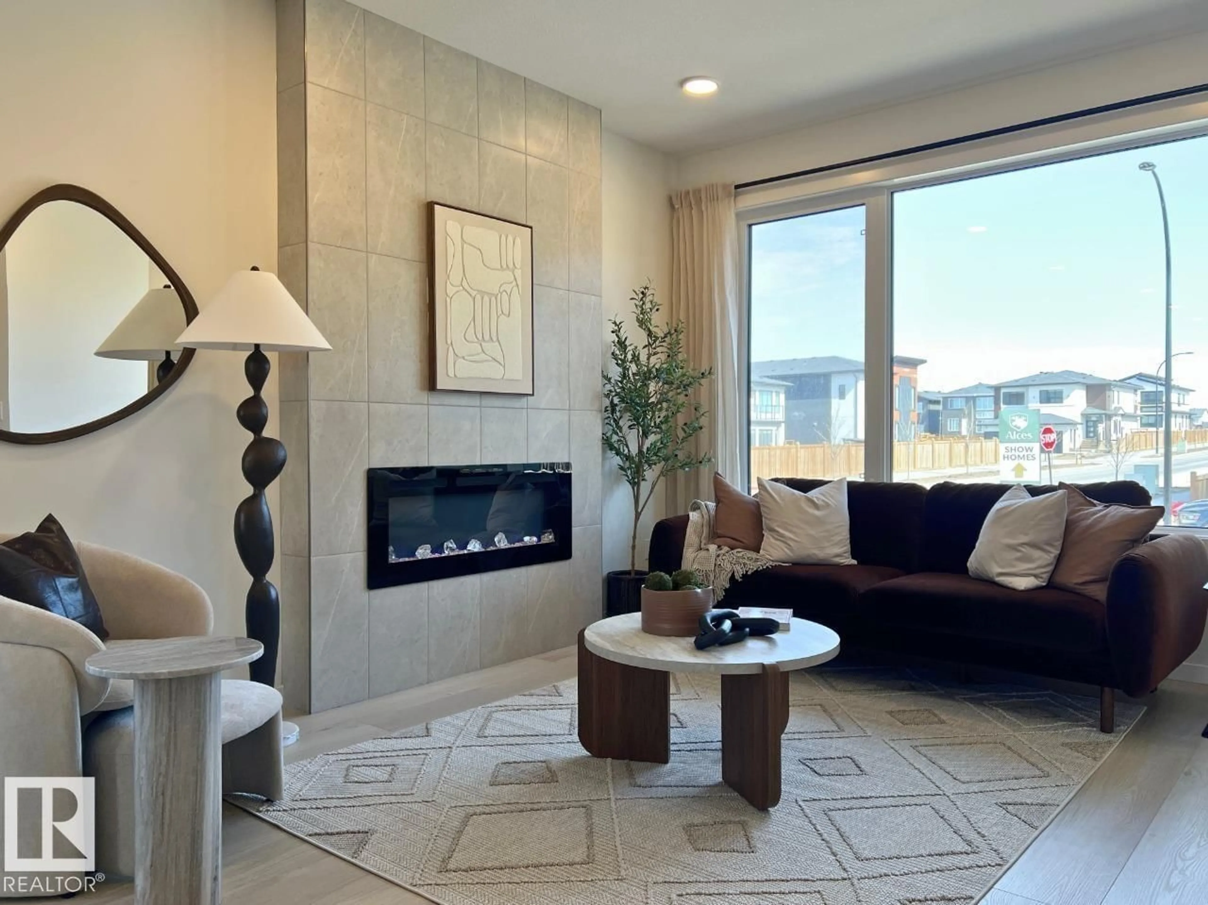 Living room with furniture, ceramic/tile floor for SW - 304 32 ST, Edmonton Alberta T6X3C8