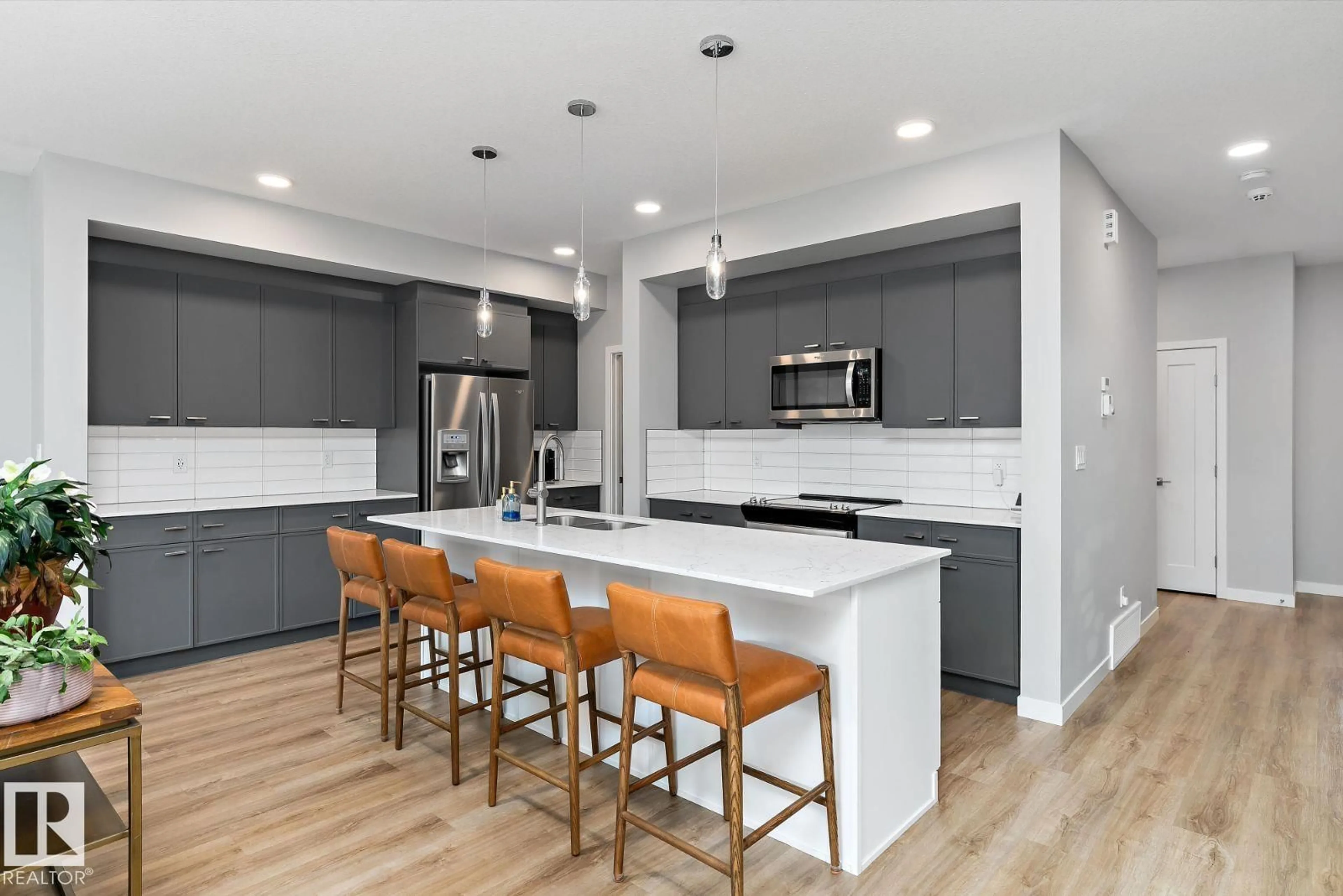 Open concept kitchen, ceramic/tile floor for SW - 3241 KULAY WY, Edmonton Alberta T6W5B5