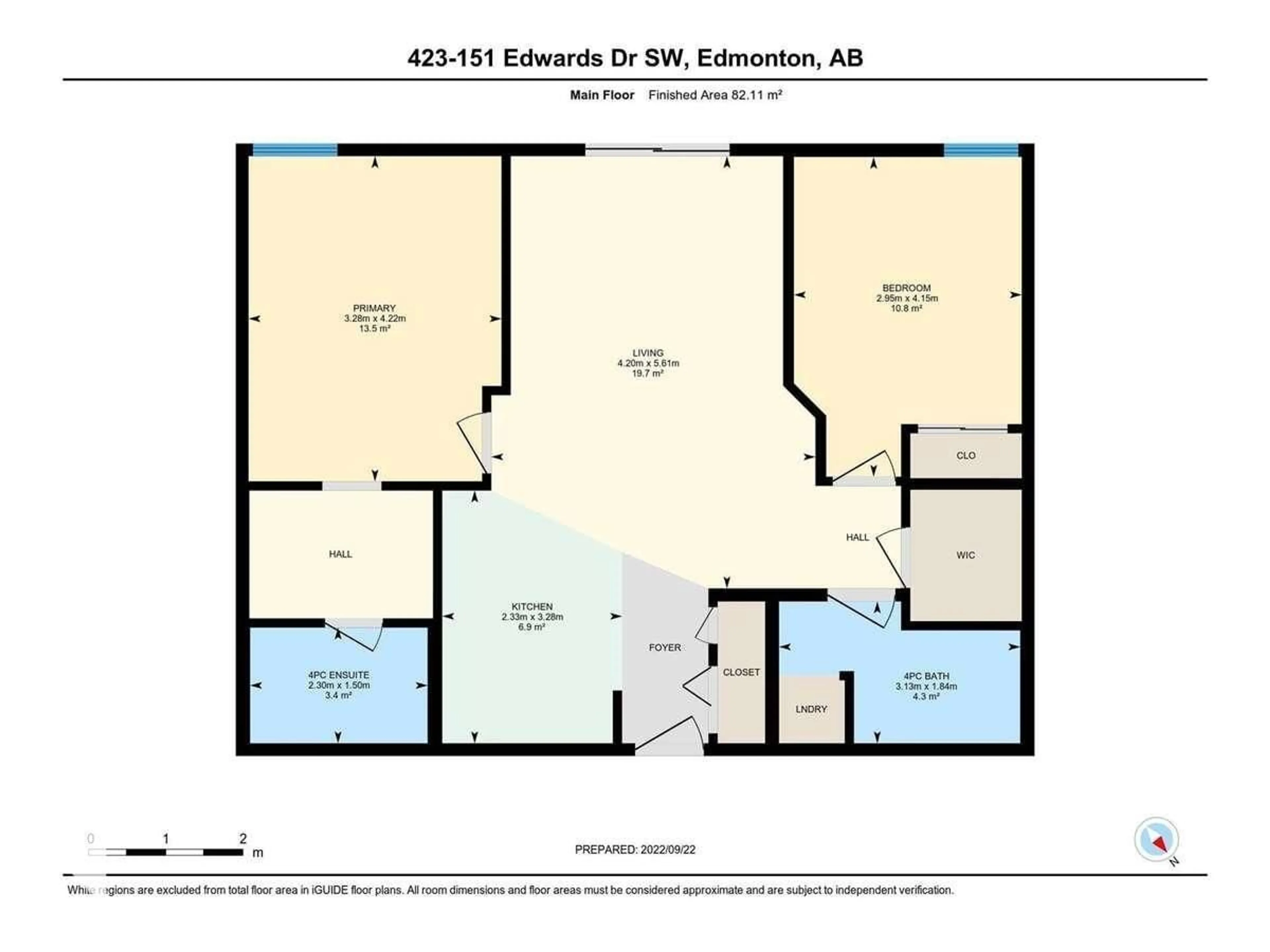 Floor plan for 405 EDWARDS DR, Edmonton Alberta T6X1N5