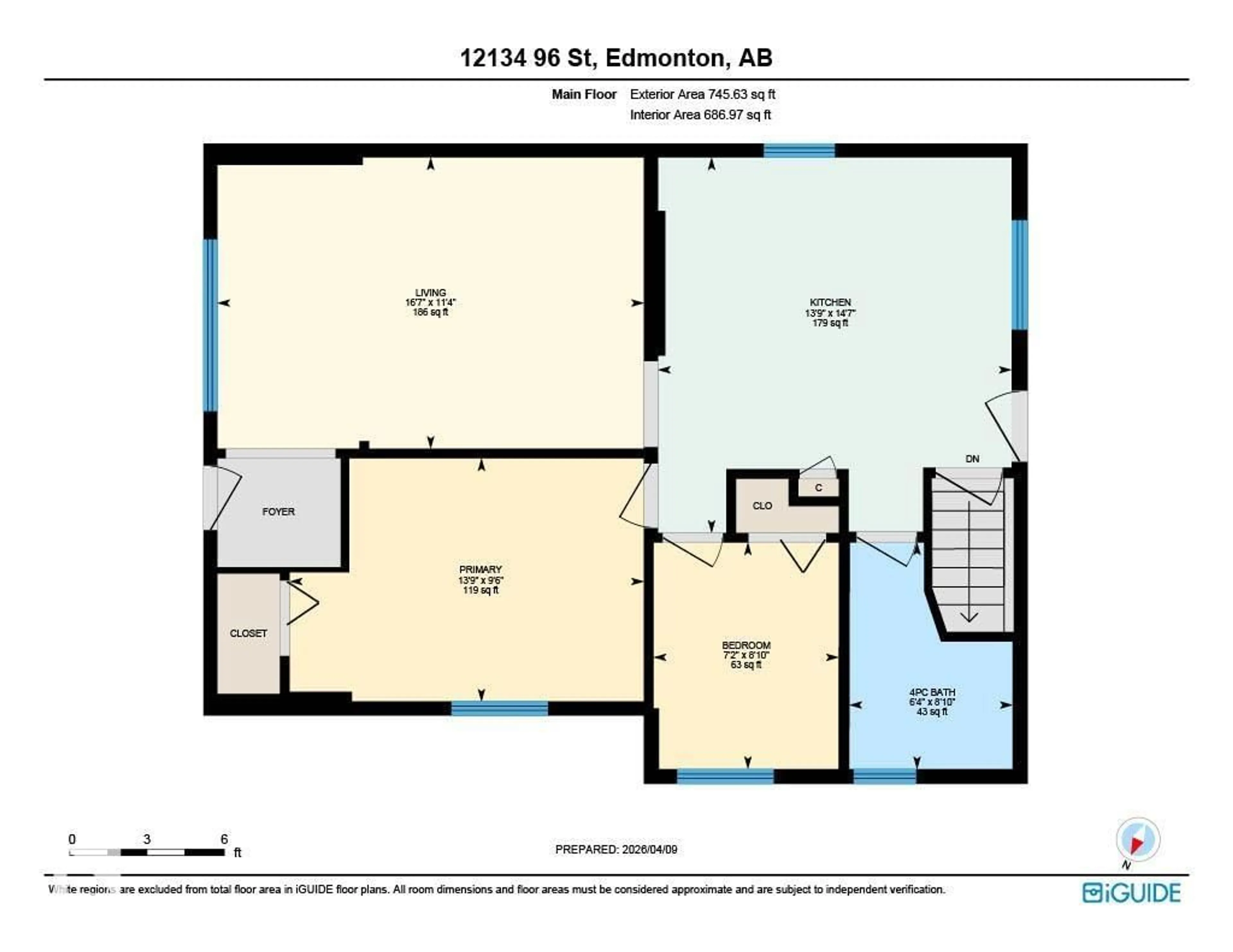 Floor plan for NW - 12134 96 ST, Edmonton Alberta T5G1W1