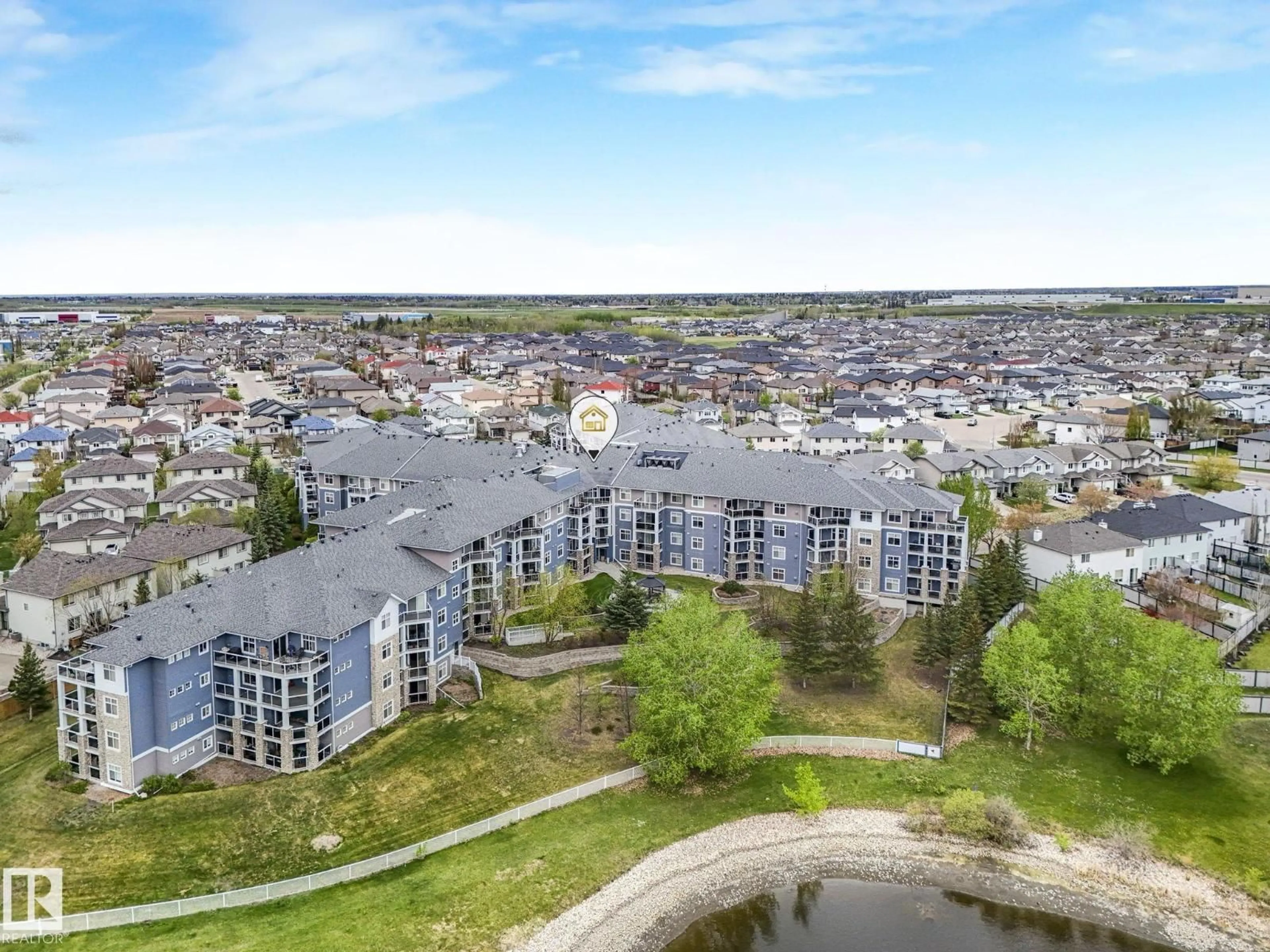 A pic from outside/outdoor area/front of a property/back of a property/a pic from drone, city buildings view from balcony for #208 - 16035 132 ST, Edmonton Alberta T6V0B4