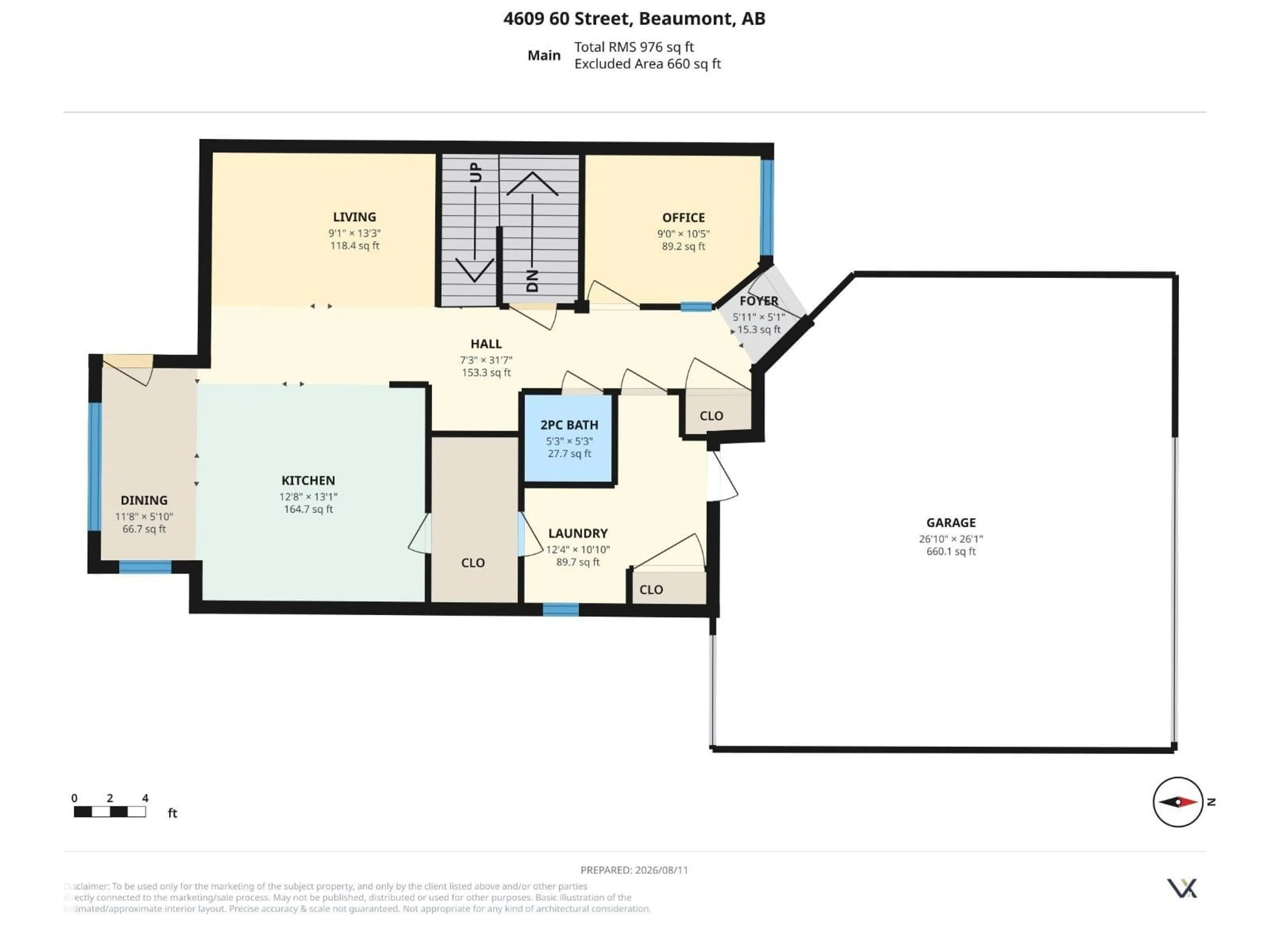 Floor plan for 4609 60 ST, Beaumont Alberta T4X0C9