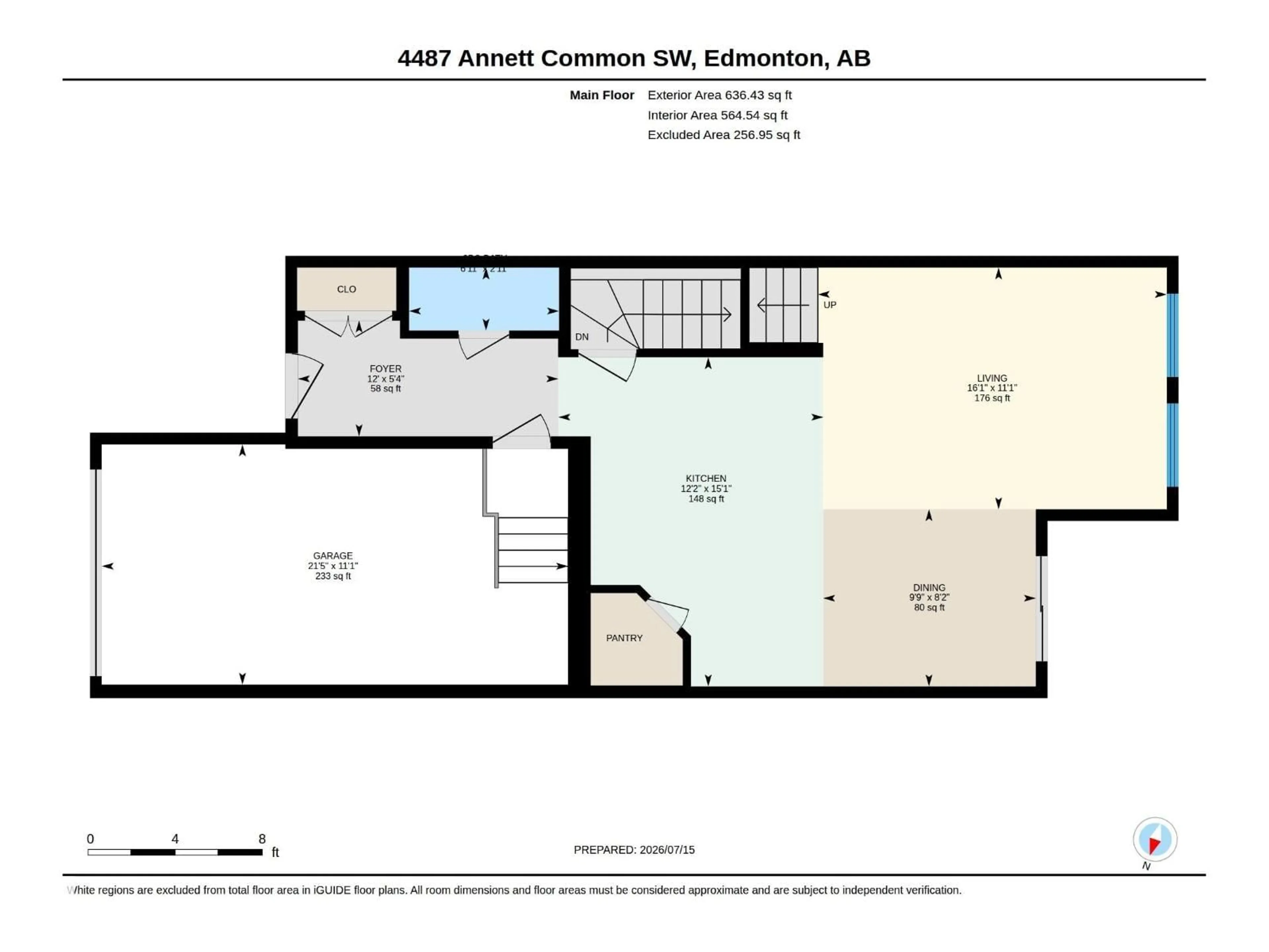 Floor plan for 4487 ANNETT COMMON, Edmonton Alberta T6W2V7