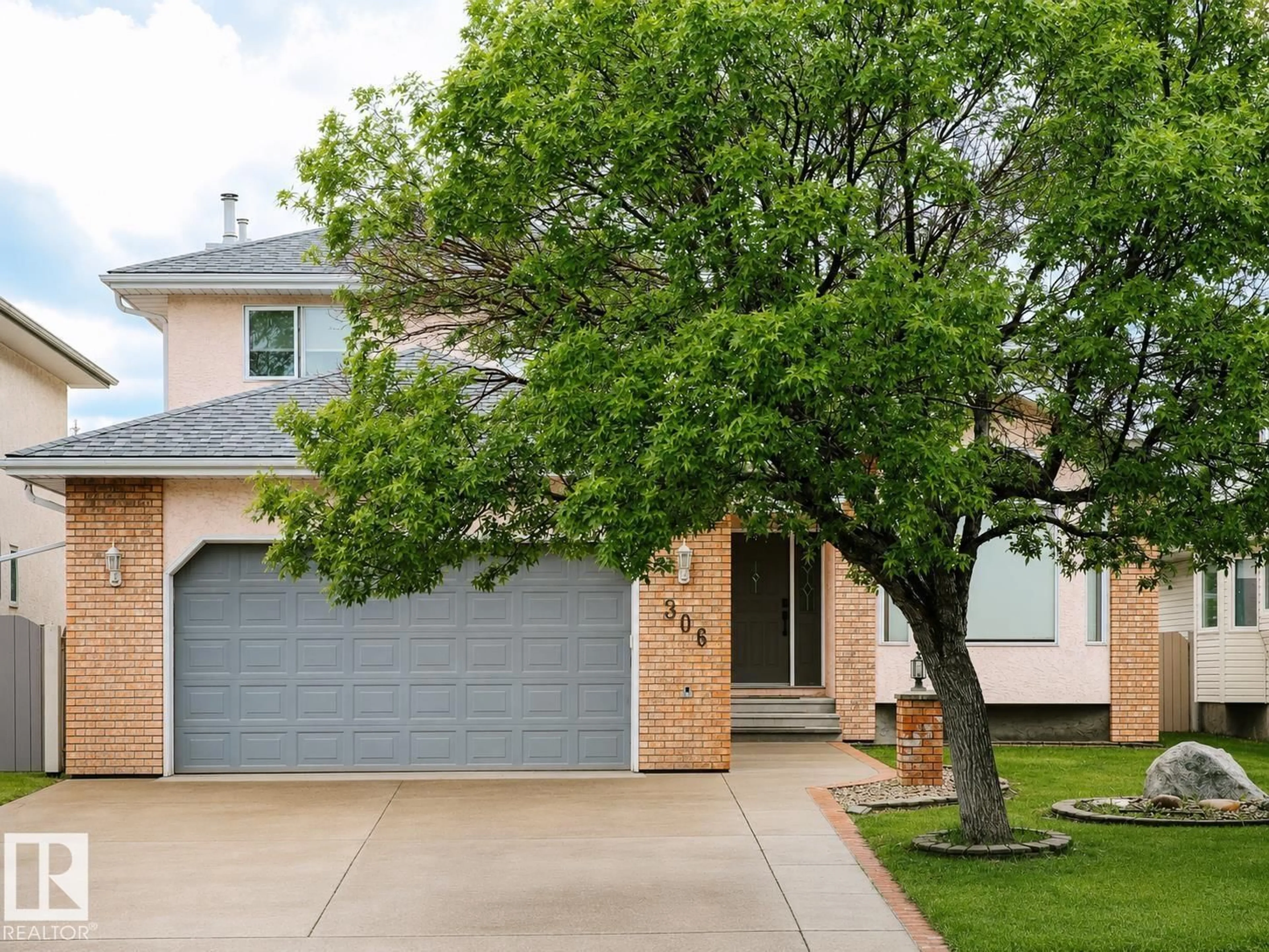 Home with brick exterior material, street for 306 TWIN BROOKS DR, Edmonton Alberta T6J6S4