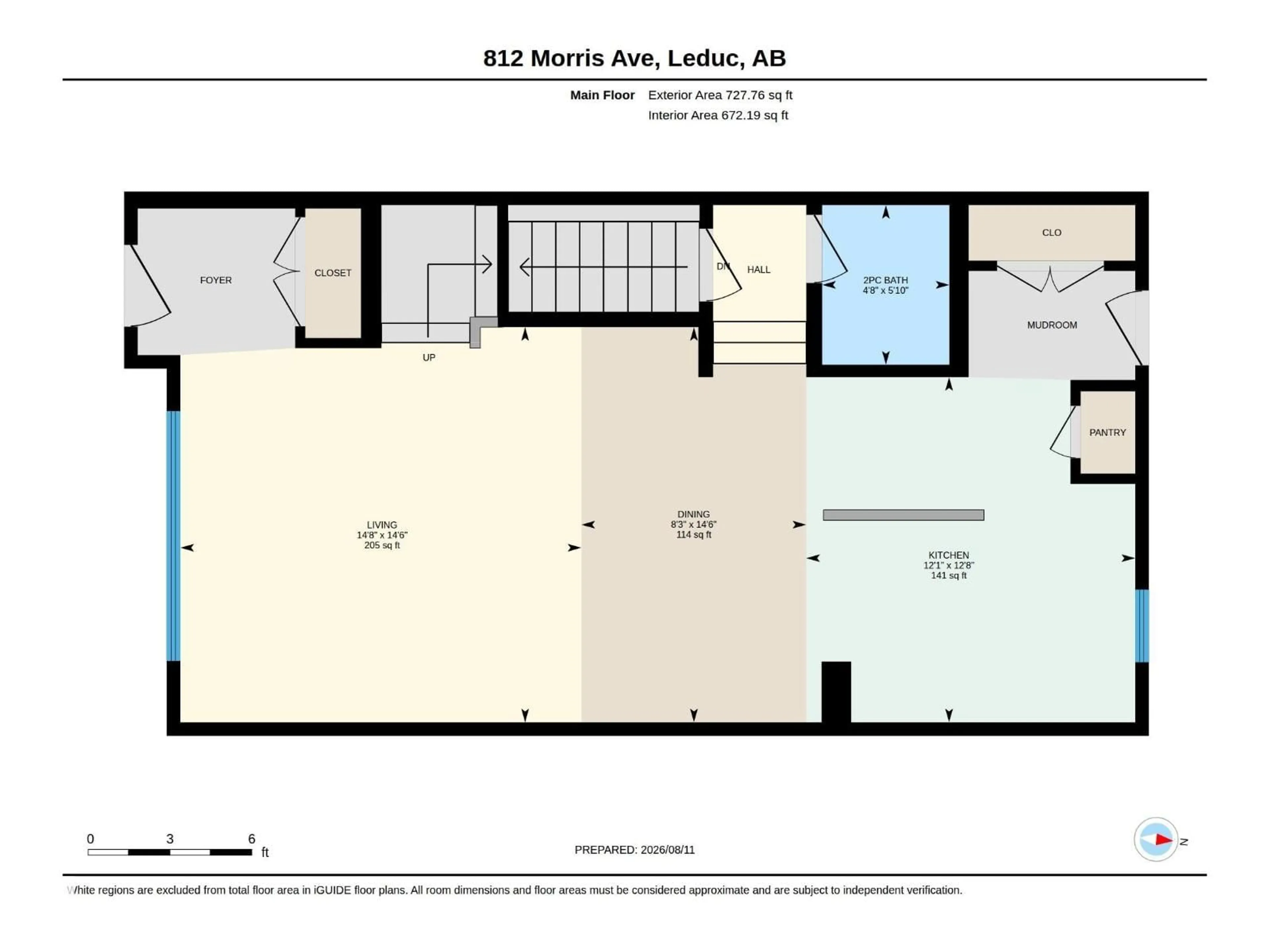 Floor plan for 812 MORRIS AV, Leduc Alberta T9E1E9