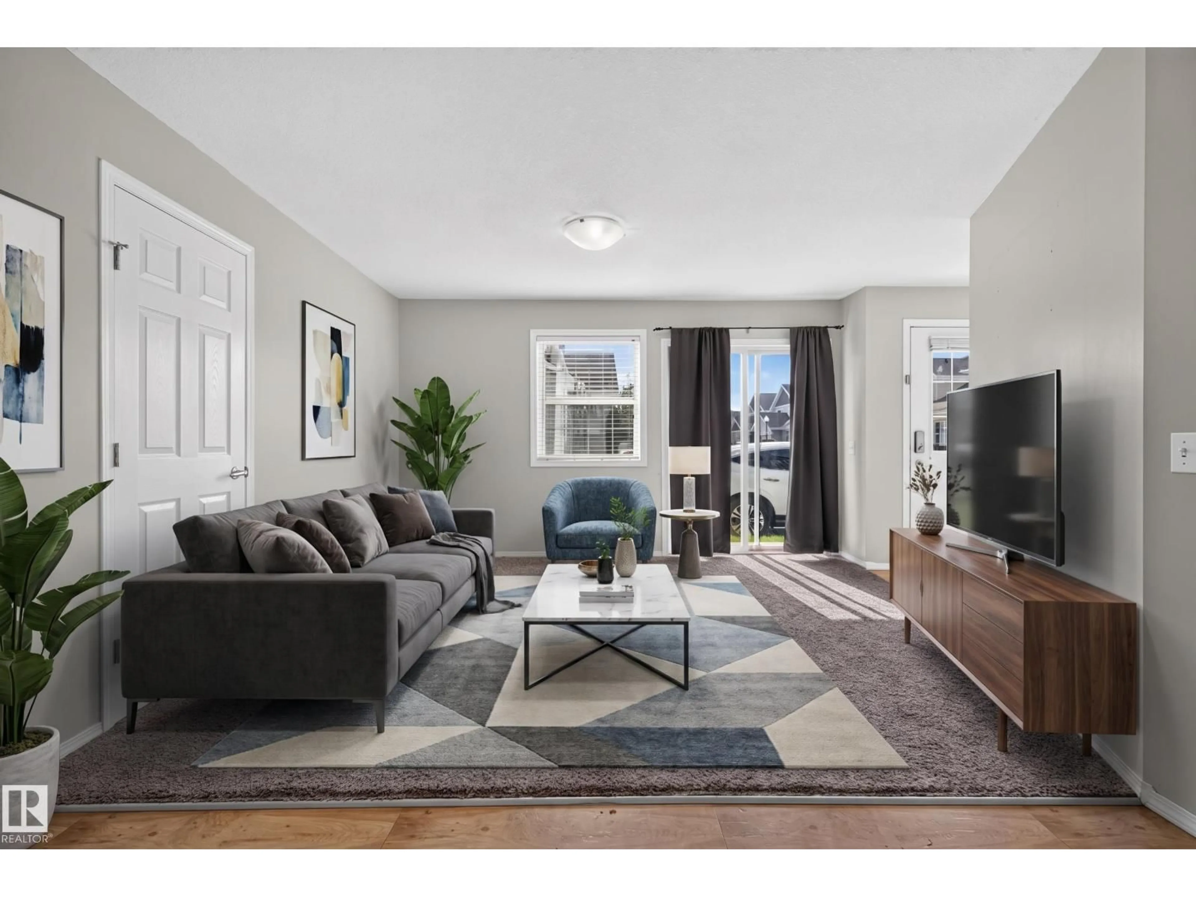 Living room with furniture, unknown for 150 - 29 EDWARDS DR, Edmonton Alberta T6X1M4