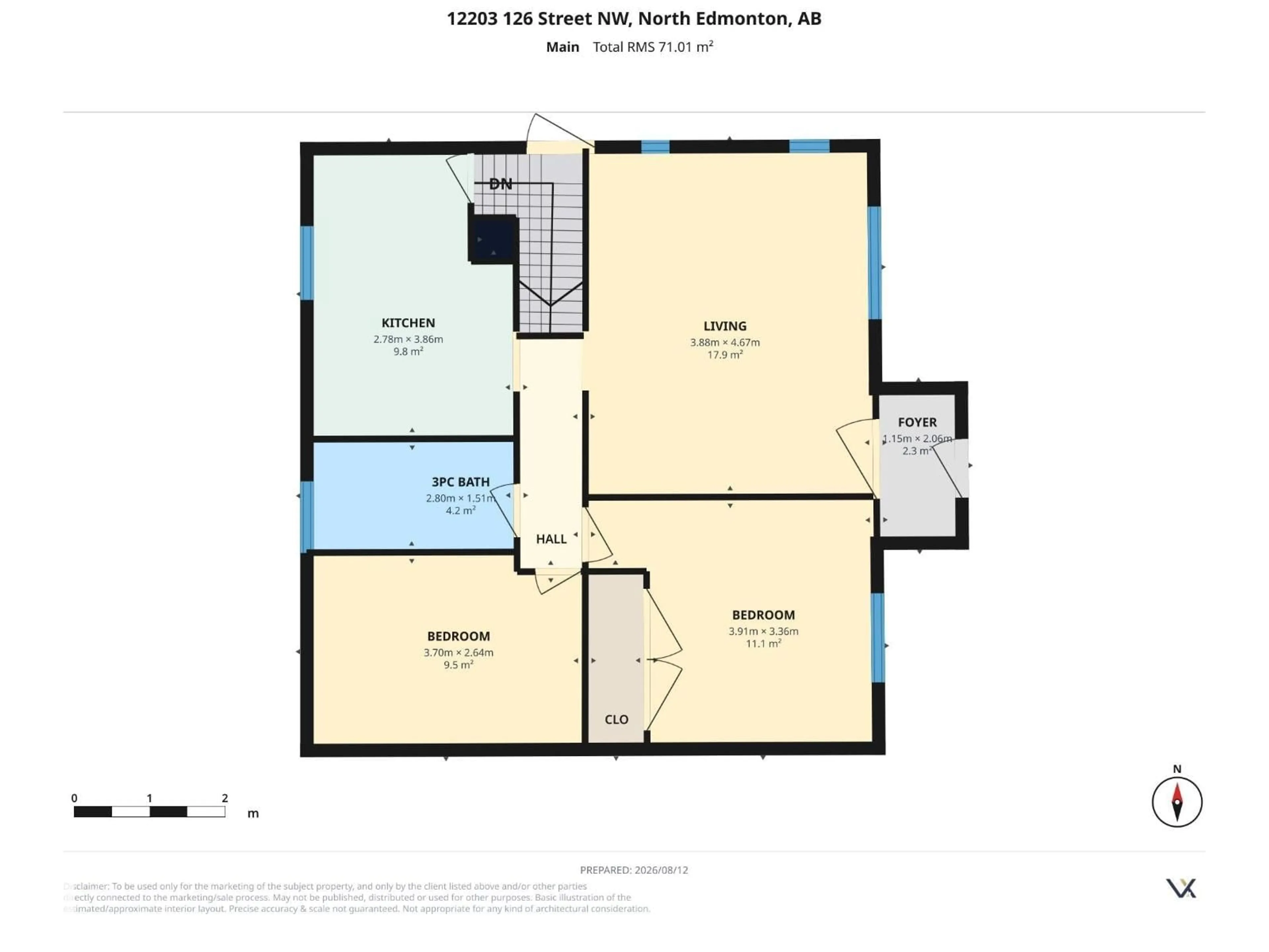 Floor plan for 12203 126 ST, Edmonton Alberta T5L0W9