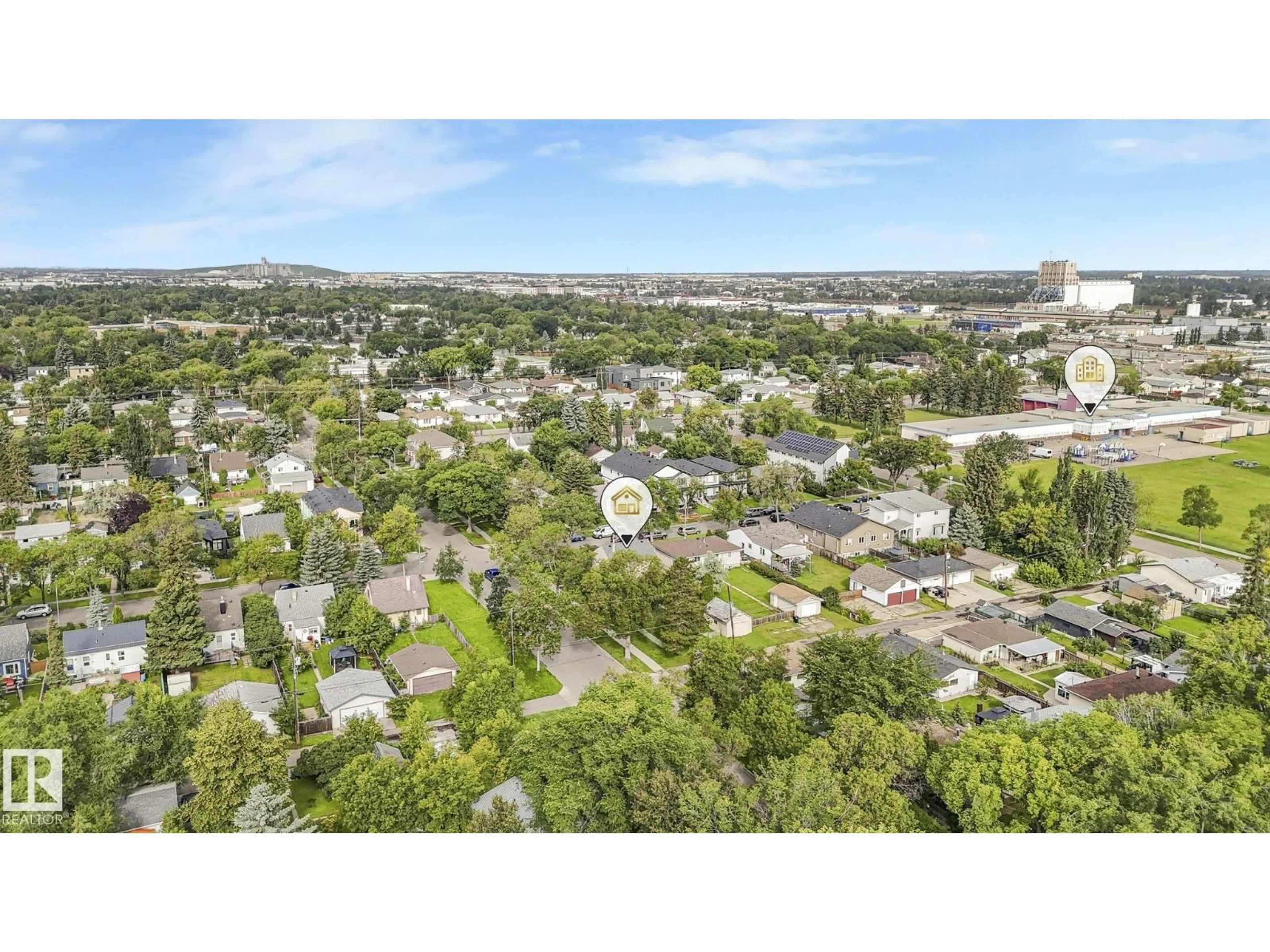 A pic from outside/outdoor area/front of a property/back of a property/a pic from drone, unknown for 12203 126 ST, Edmonton Alberta T5L0W9