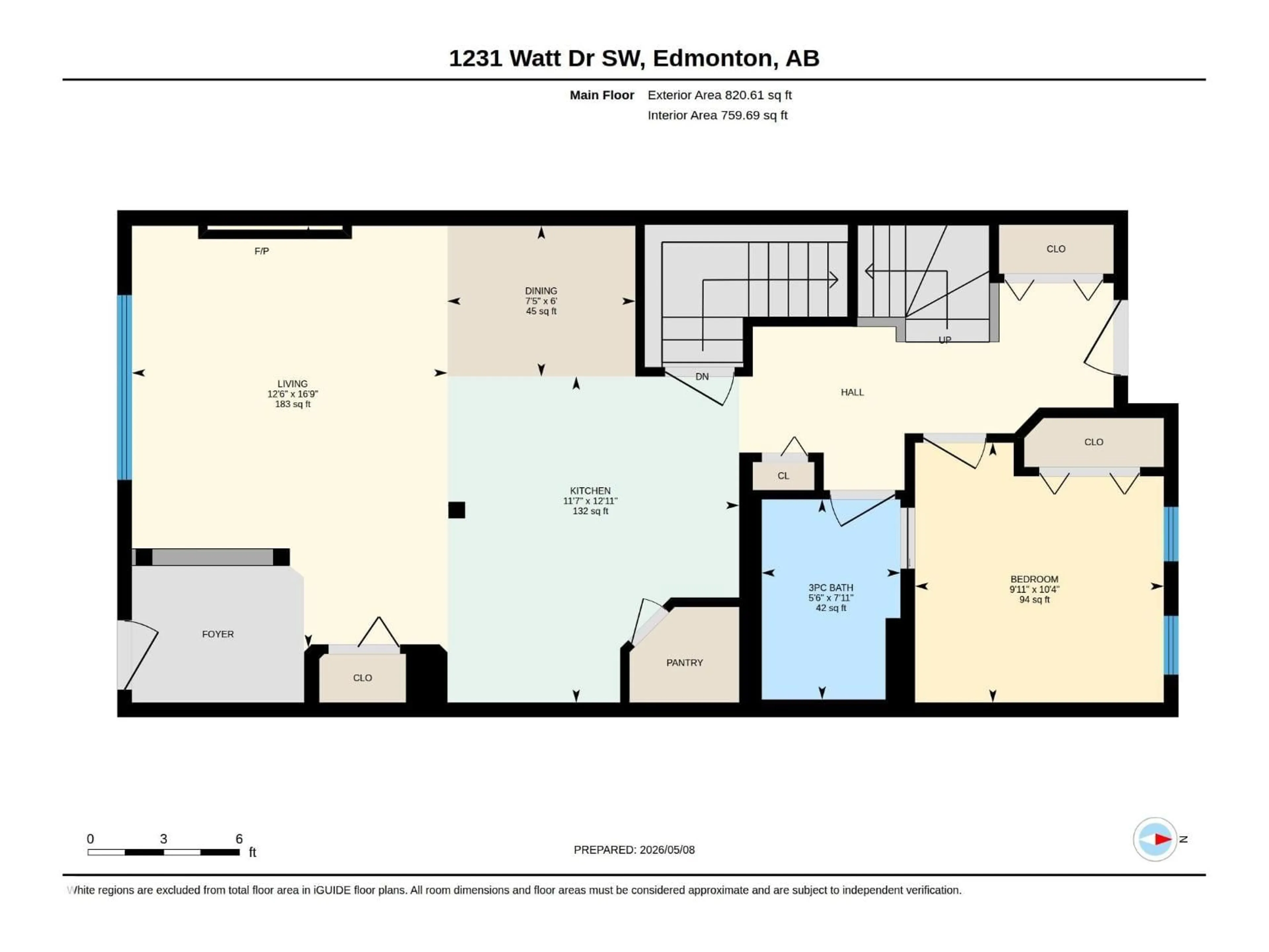 Floor plan for 1231 WATT DR, Edmonton Alberta T6X2H2