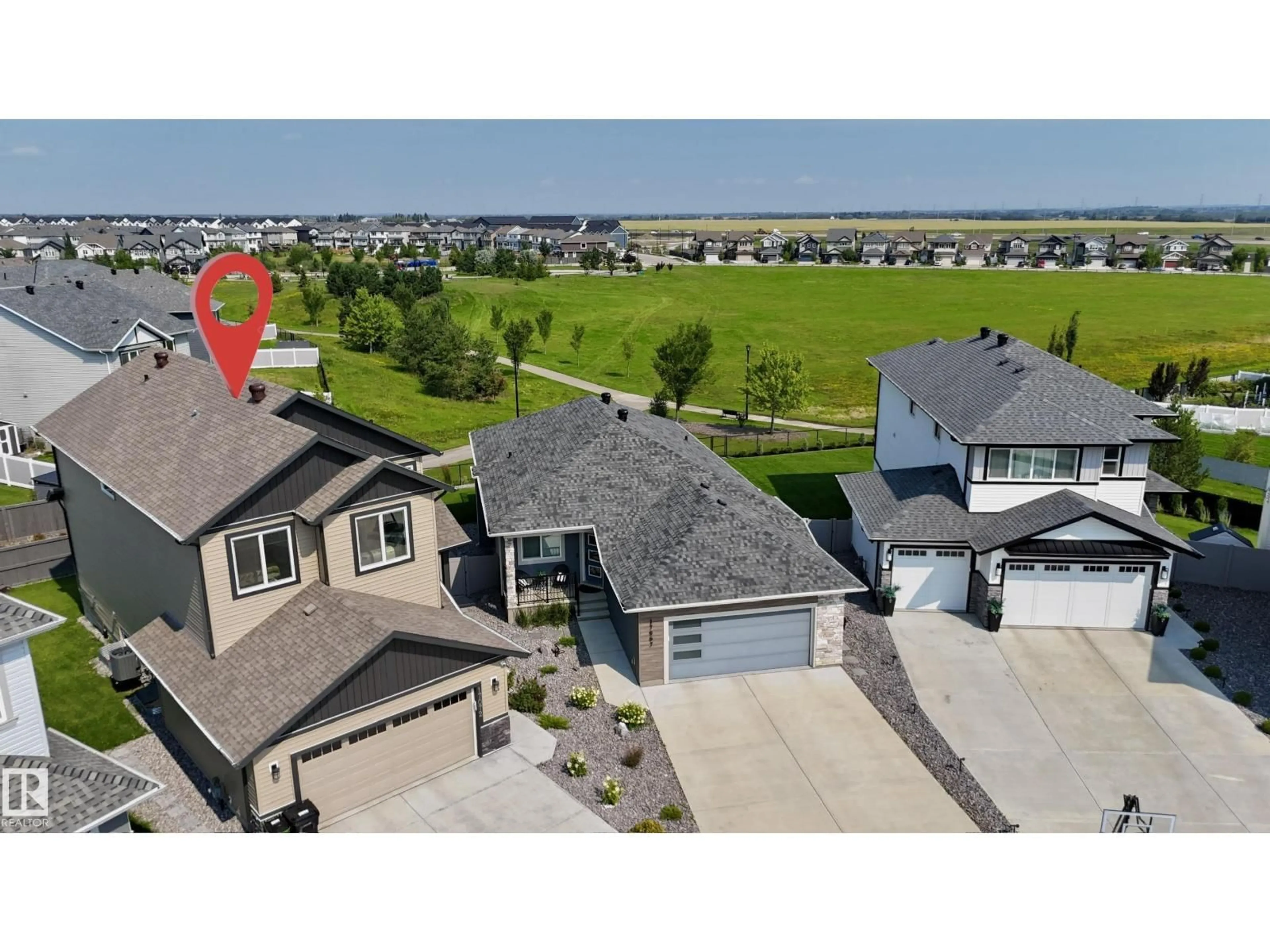 A pic from outside/outdoor area/front of a property/back of a property/a pic from drone, street for 17072 45 ST, Edmonton Alberta T5Y4C9