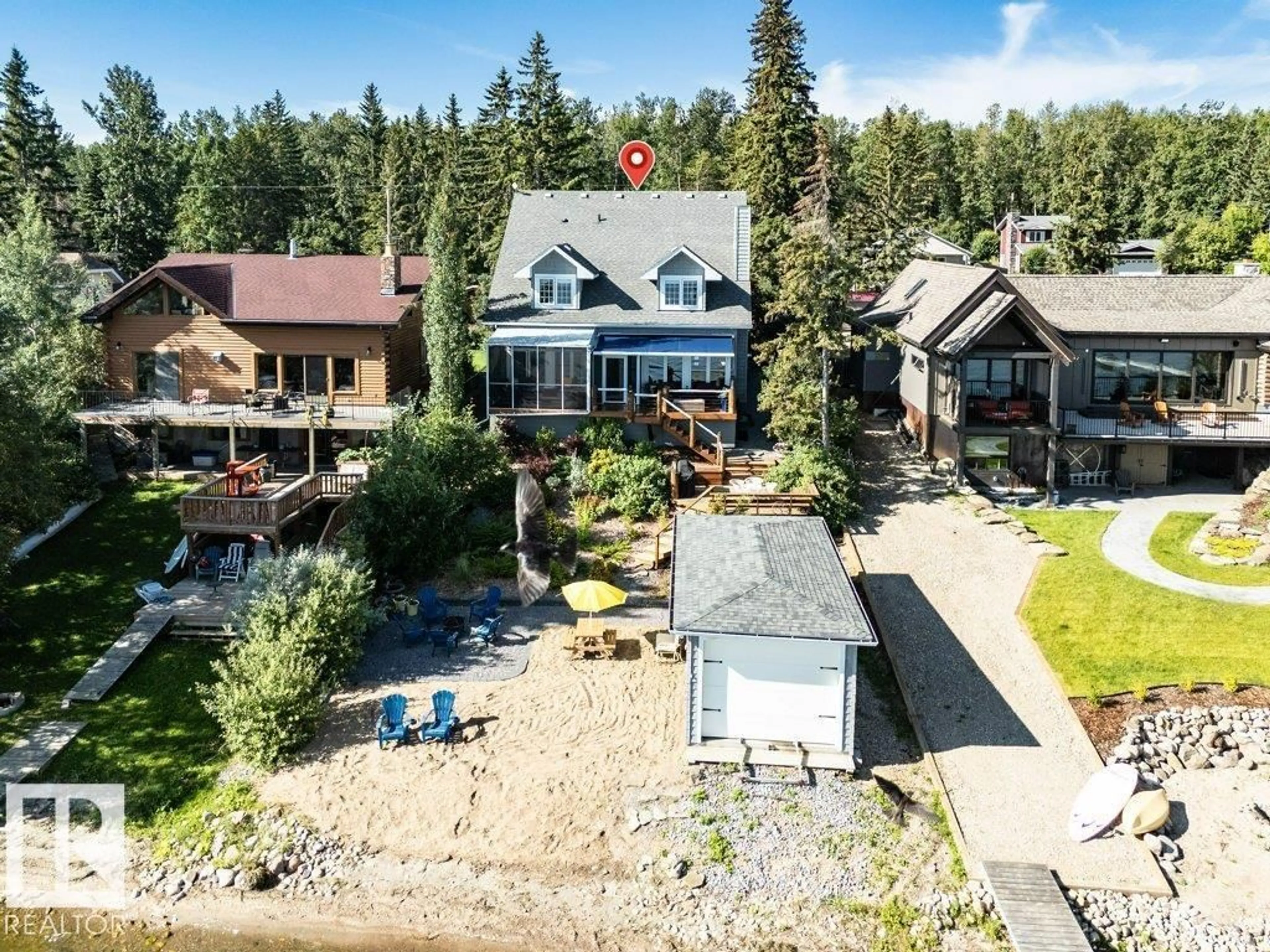 A pic from outside/outdoor area/front of a property/back of a property/a pic from drone, unknown for 130 CRYSTAL SPRINGS DRIVE, Rural Wetaskiwin County Alberta T0C2V0