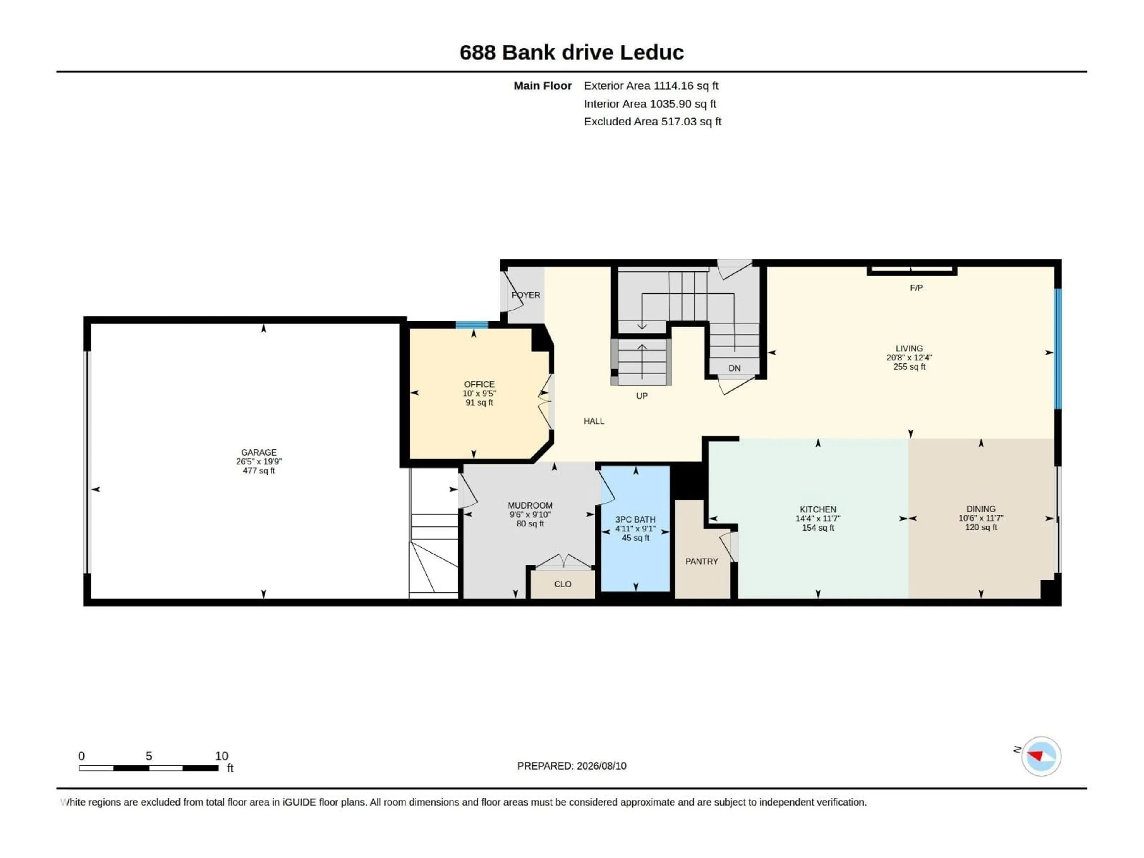 Floor plan for 688 BANK DRIVE DR, Leduc Alberta T9E1G2