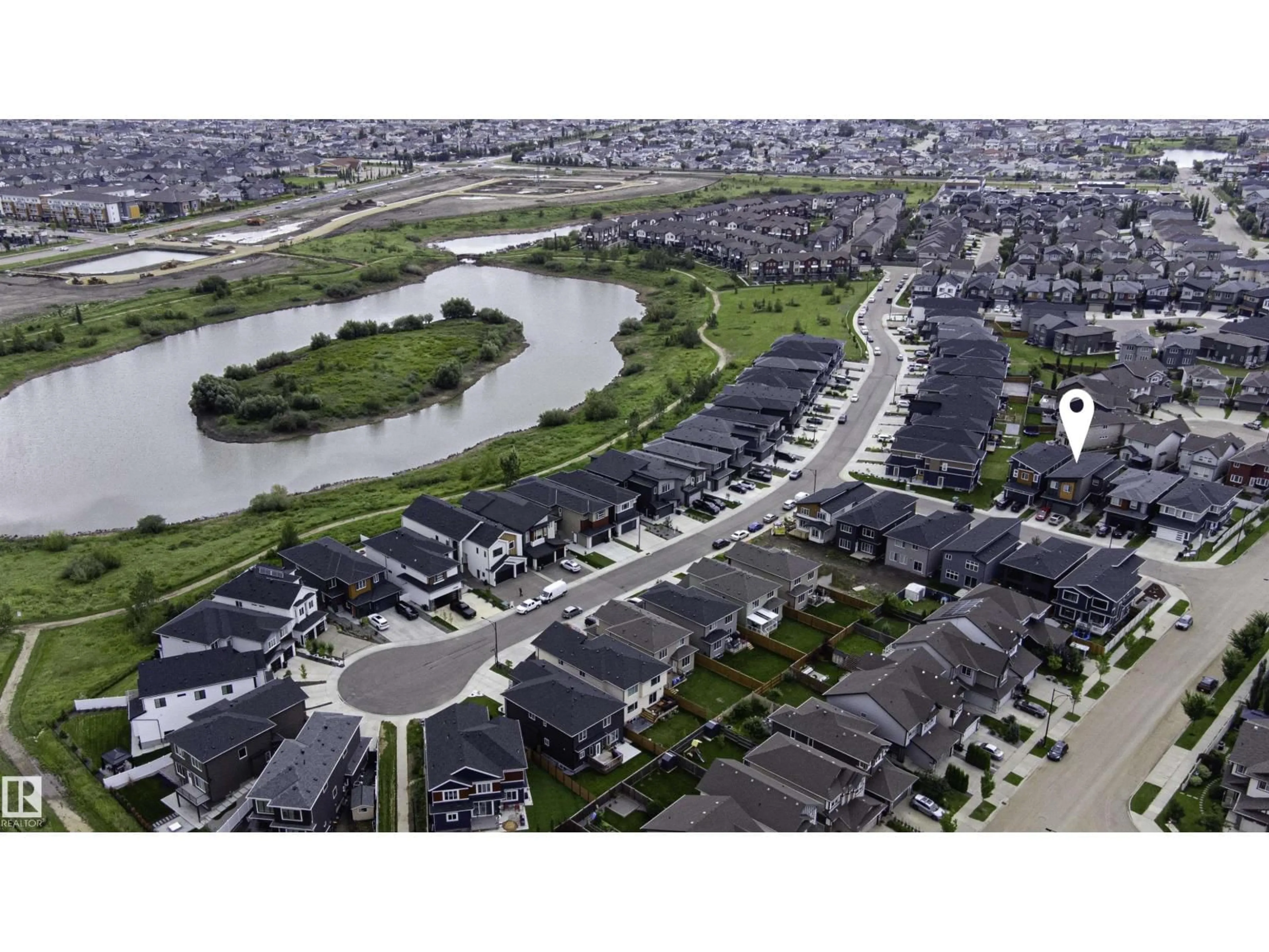 A pic from outside/outdoor area/front of a property/back of a property/a pic from drone, street for 6907 173 AV, Edmonton Alberta T5Z0W4