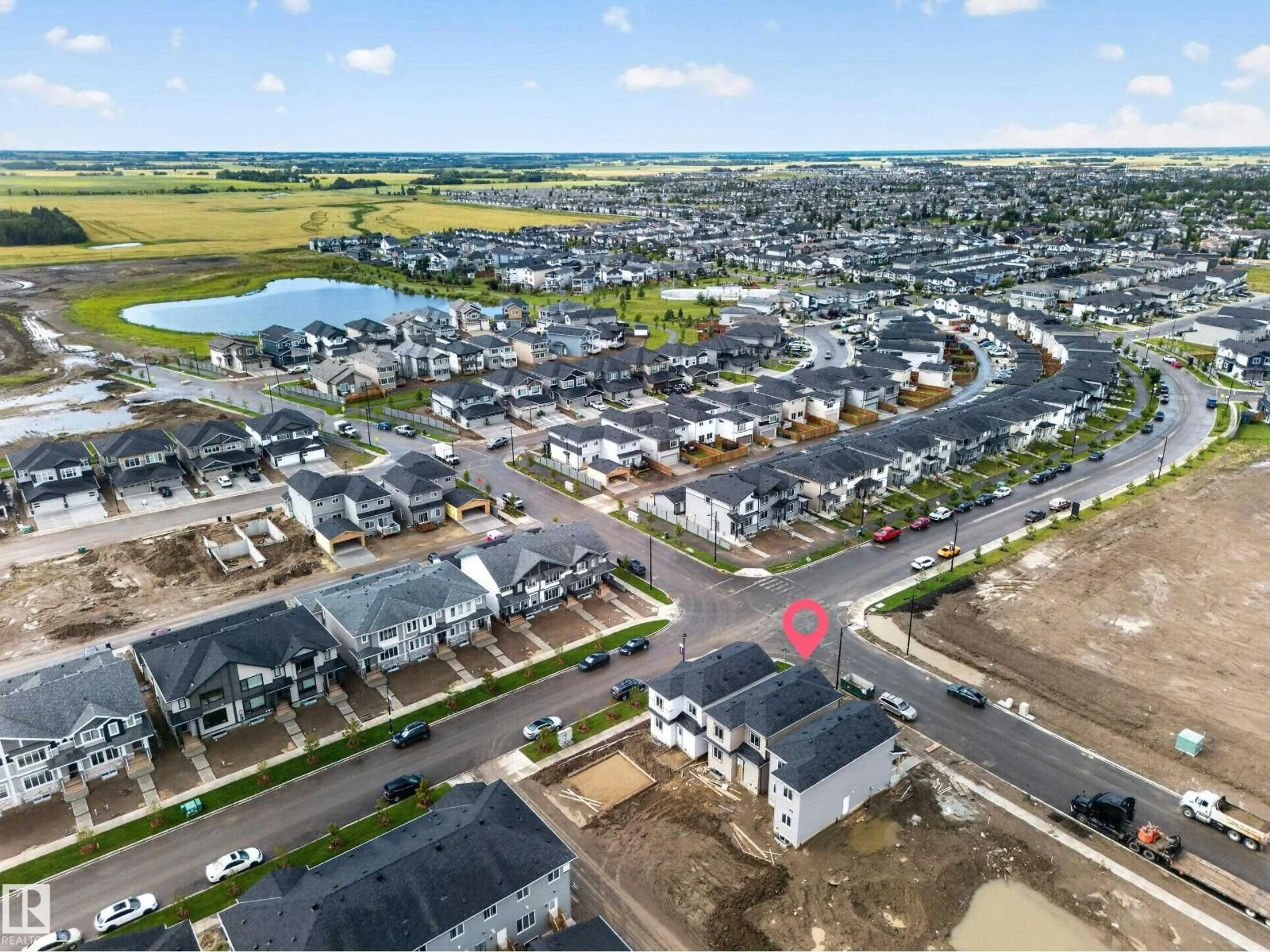 A pic from outside/outdoor area/front of a property/back of a property/a pic from drone, street for 222 BLACK STONE DRIVE, Leduc Alberta T9E1C7