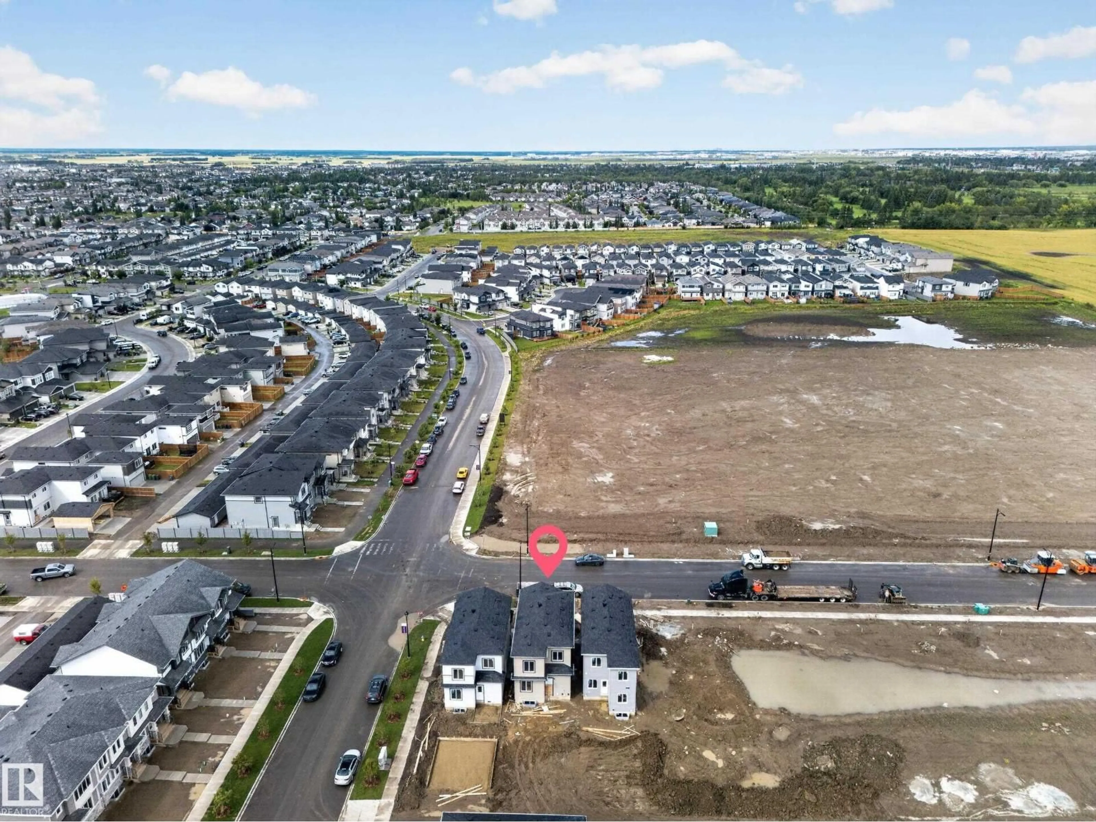 A pic from outside/outdoor area/front of a property/back of a property/a pic from drone, street for 222 BLACK STONE DRIVE, Leduc Alberta T9E1C7