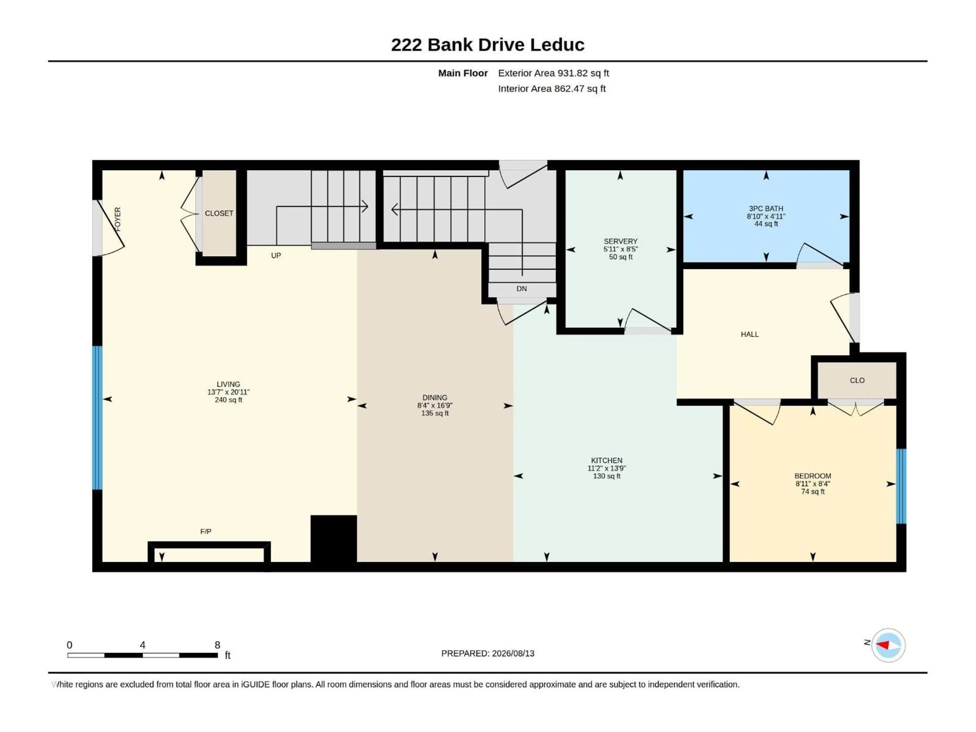 Floor plan for 222 BLACK STONE DRIVE, Leduc Alberta T9E1C7