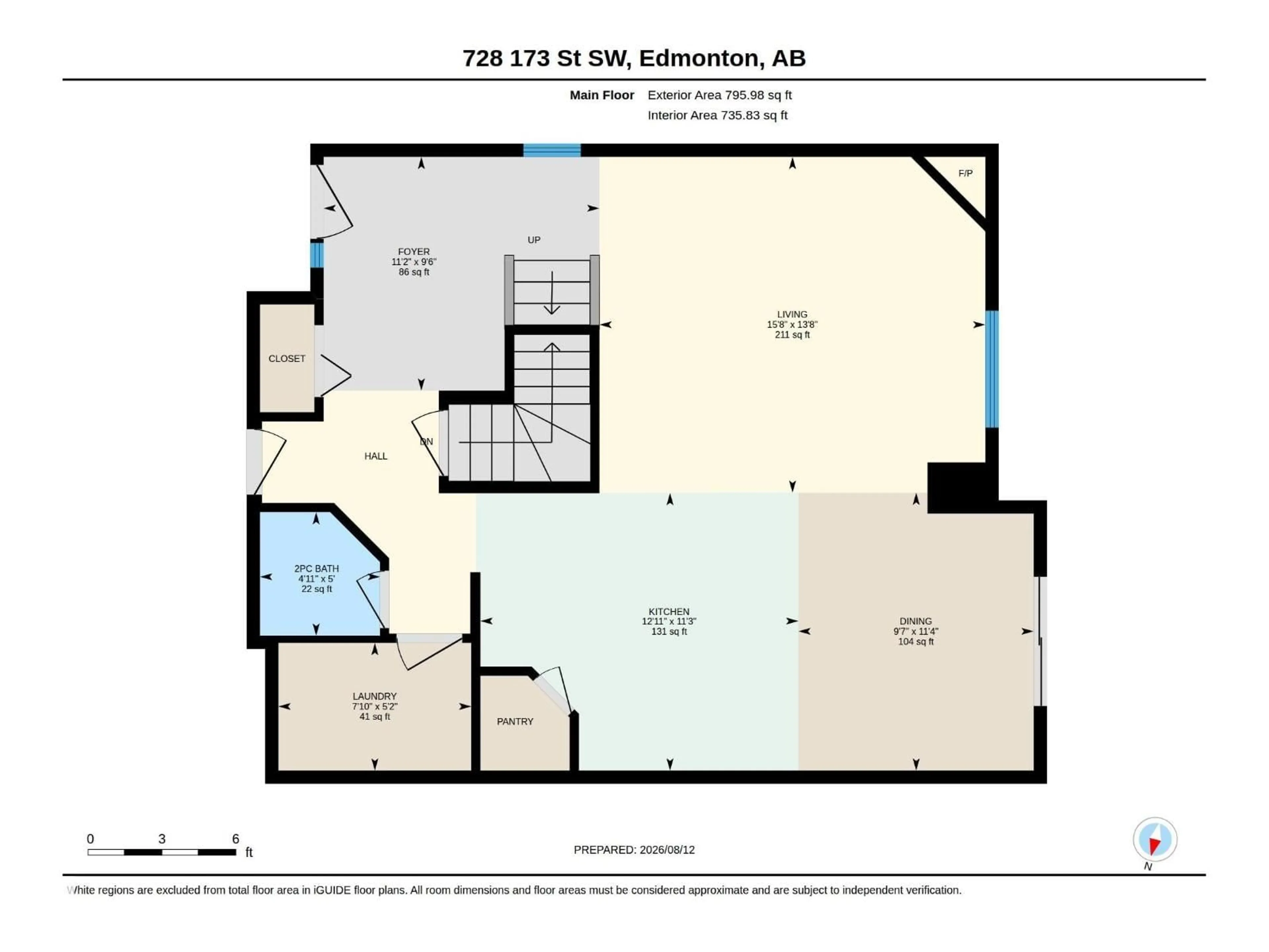Floor plan for SW - 728 173 ST, Edmonton Alberta T6W0M4