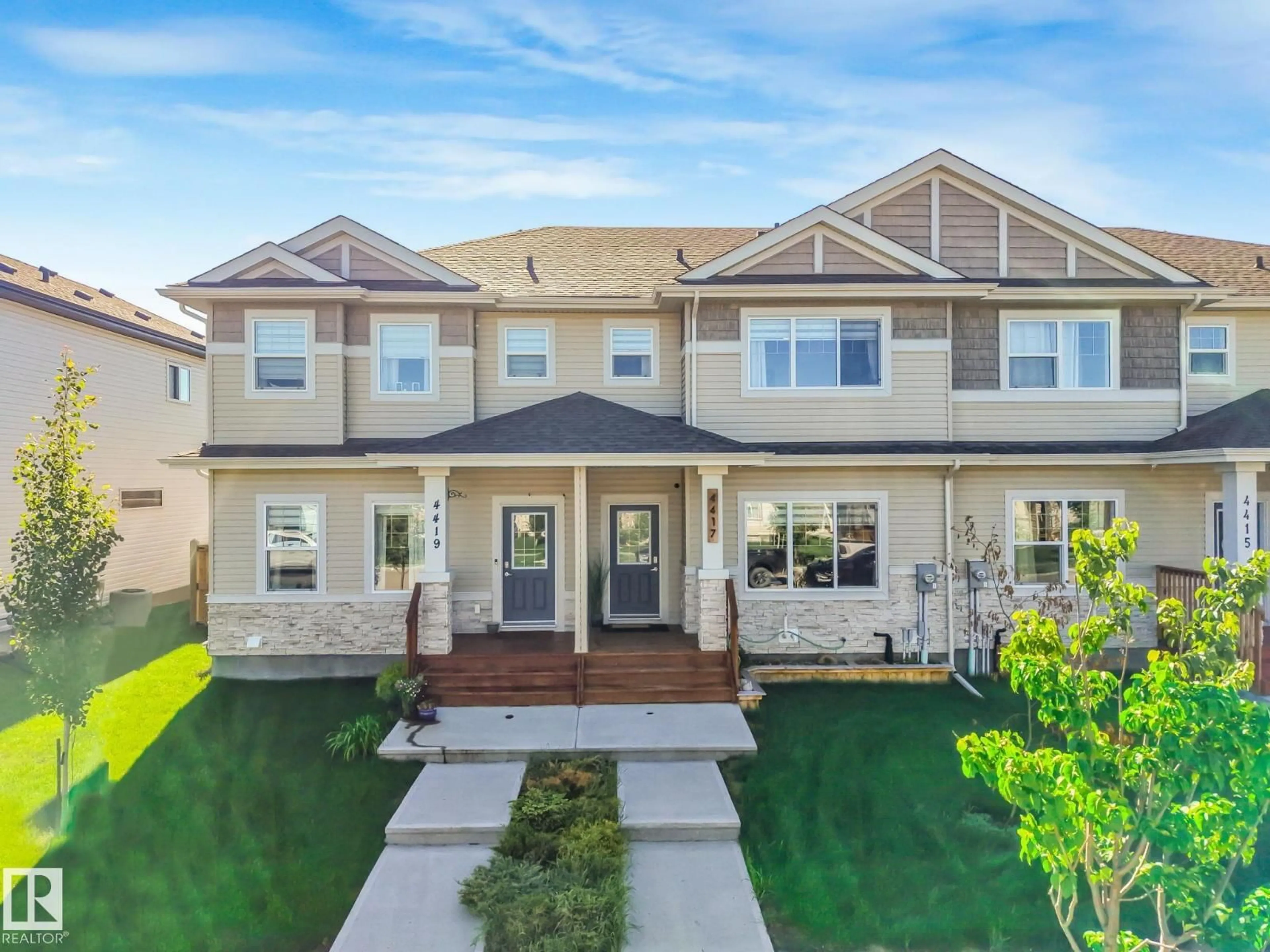 Home with vinyl exterior material, street for 4417 38 ST, Beaumont Alberta T4X2Y3