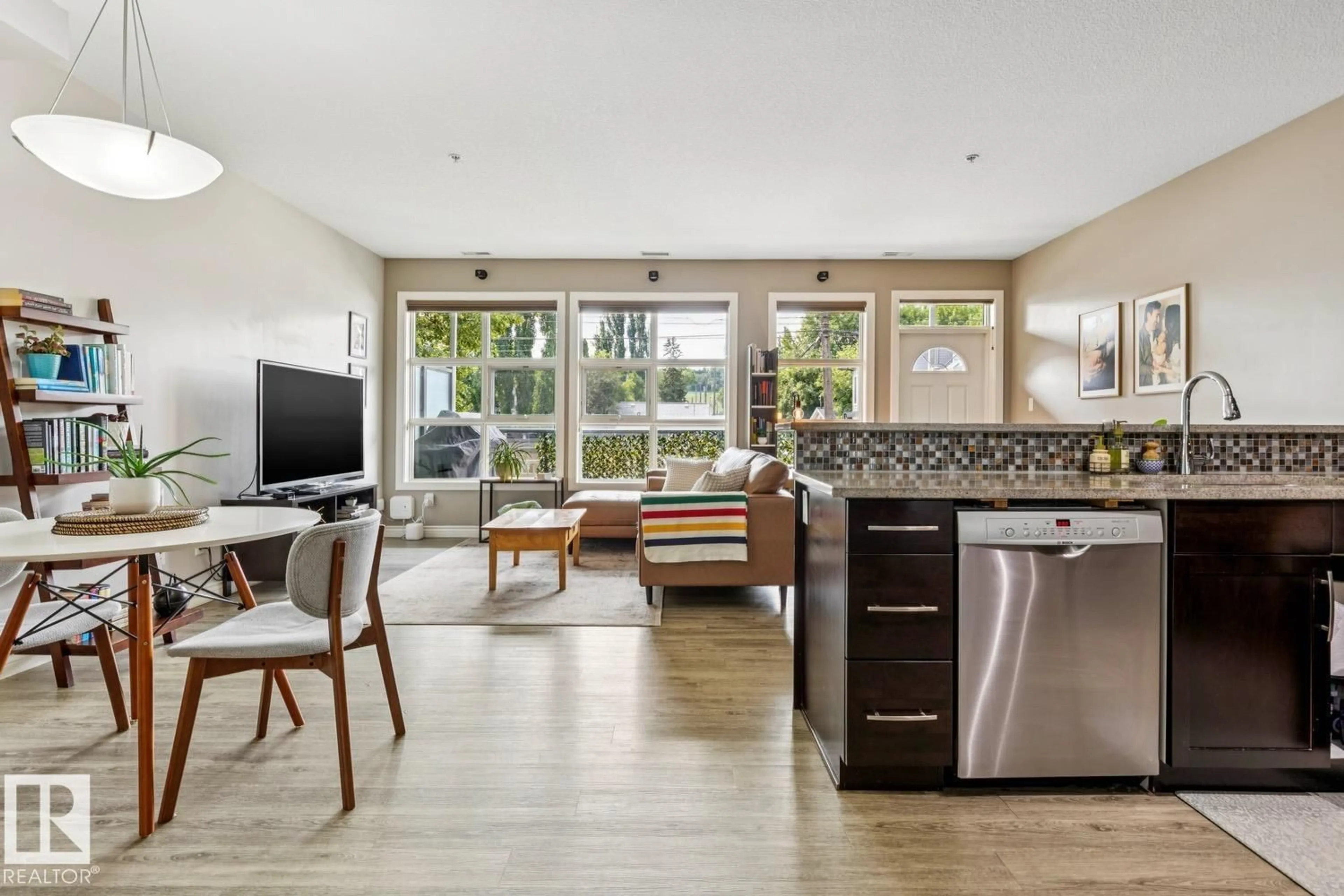 Open concept kitchen, unknown for #104 - 9603 98 AV, Edmonton Alberta T6C2E2