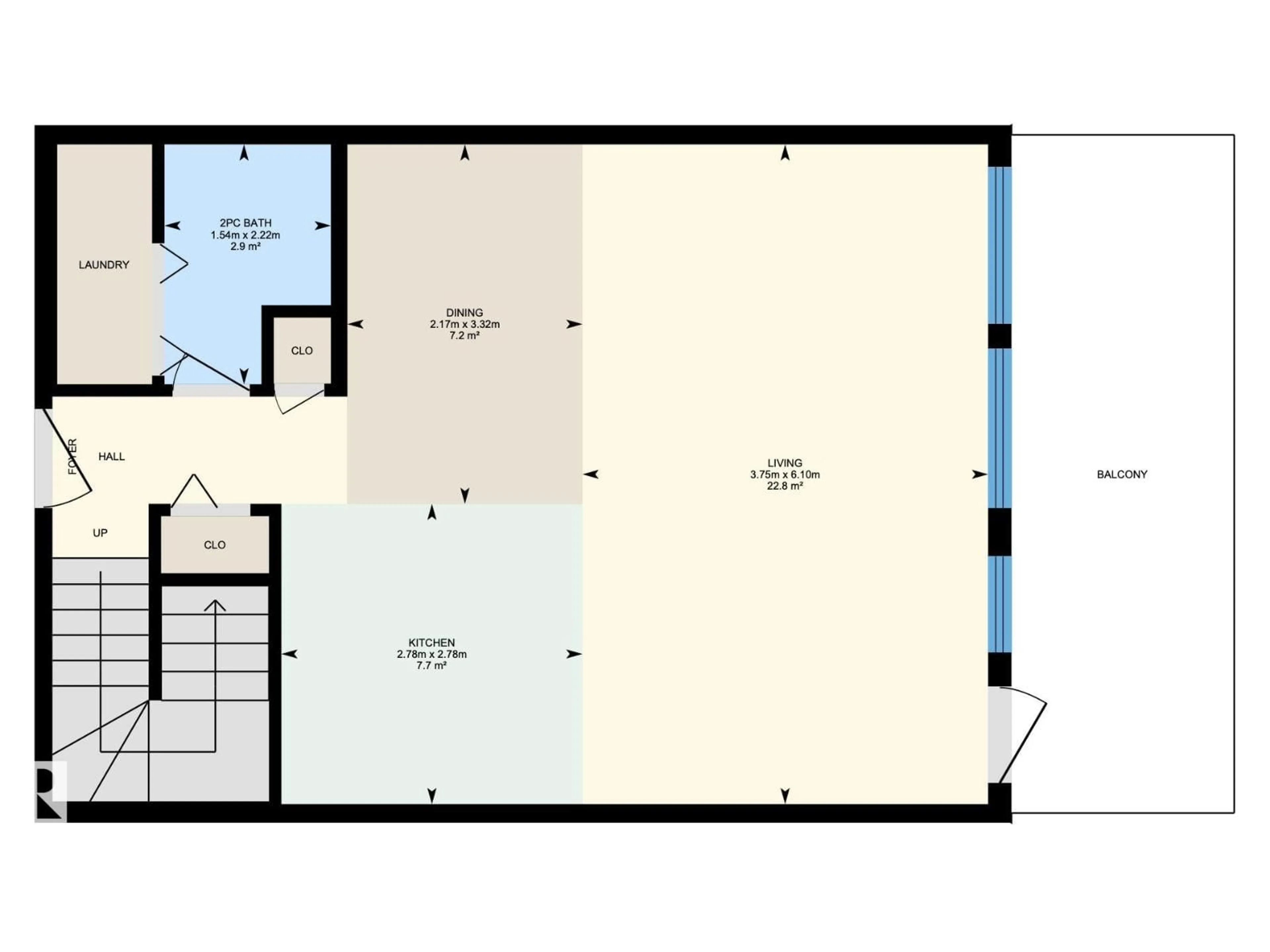Floor plan for #104 - 9603 98 AV, Edmonton Alberta T6C2E2