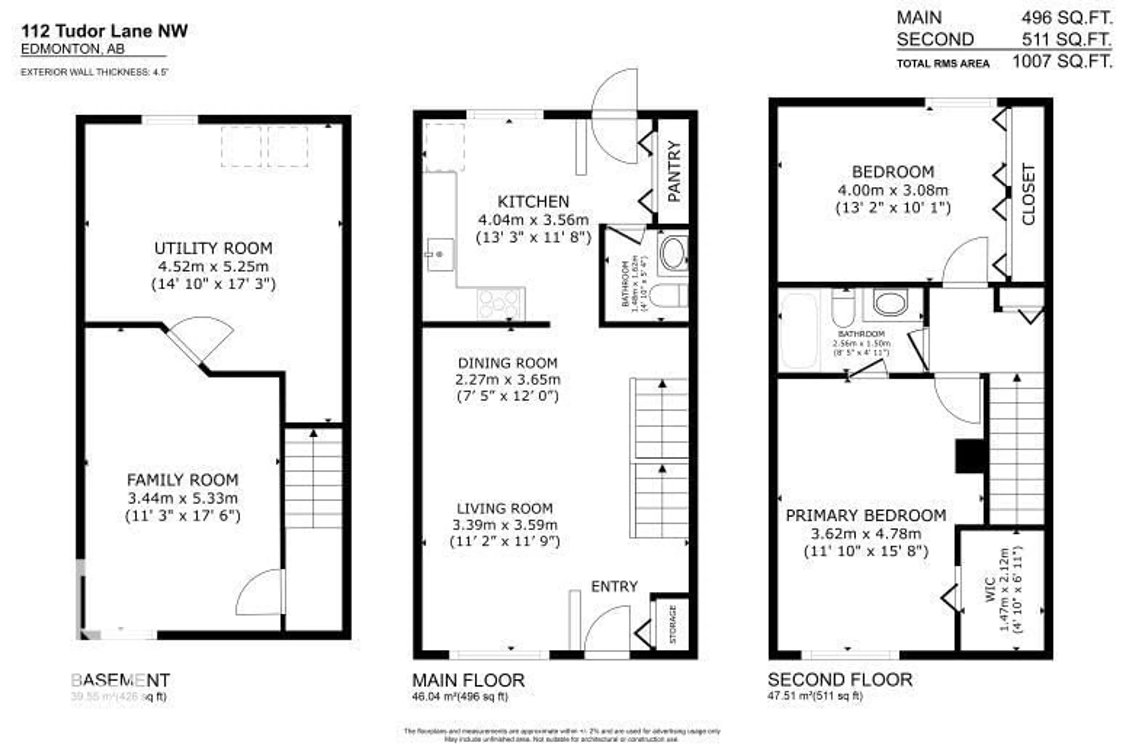 Floor plan for 112 TUDOR LN, Edmonton Alberta T6J3T5