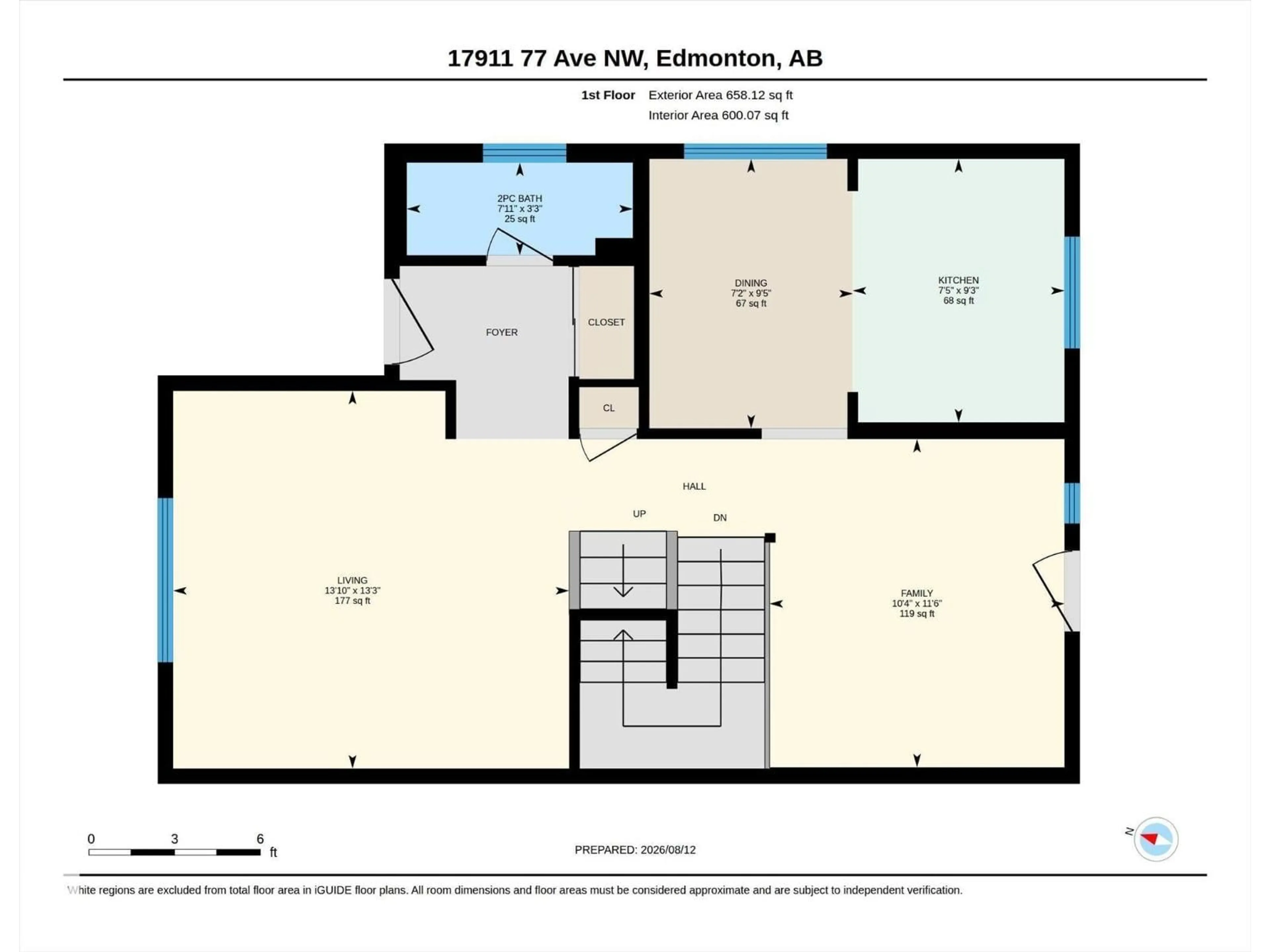 Floor plan for NW - 17911 77 AV, Edmonton Alberta T5T2S1