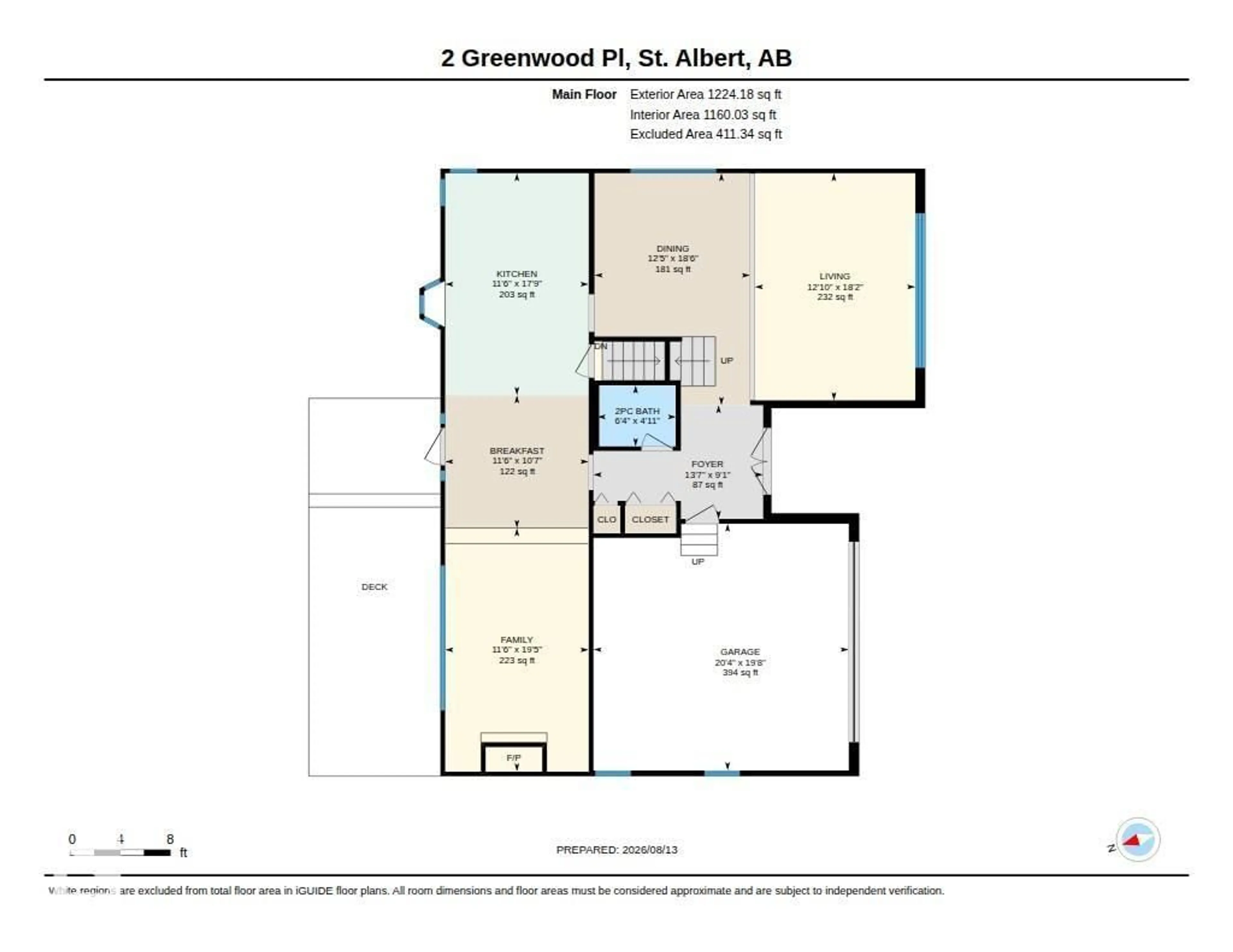 Floor plan for 2 GREENWOOD PL, St. Albert Alberta T8N2H5