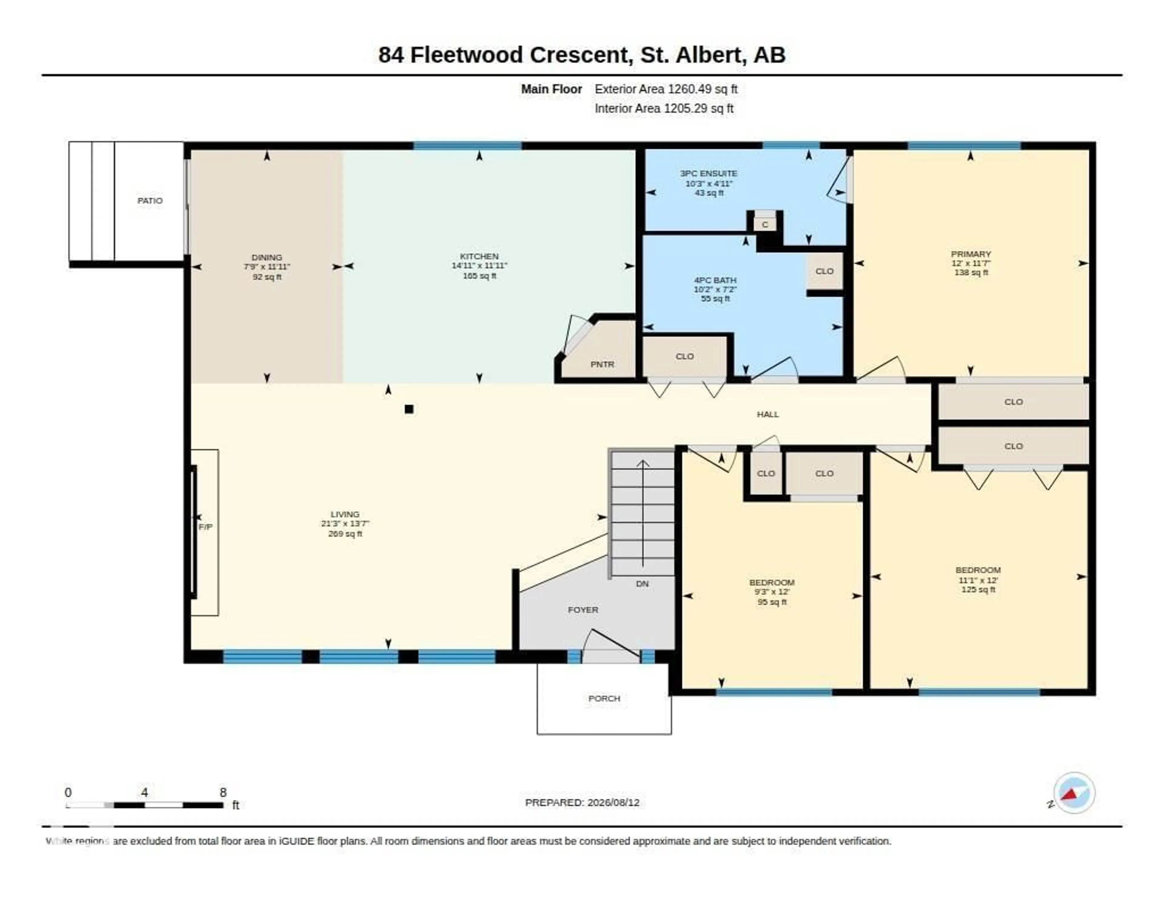 Floor plan for 84 FLEETWOOD CR, St. Albert Alberta T8N1R5
