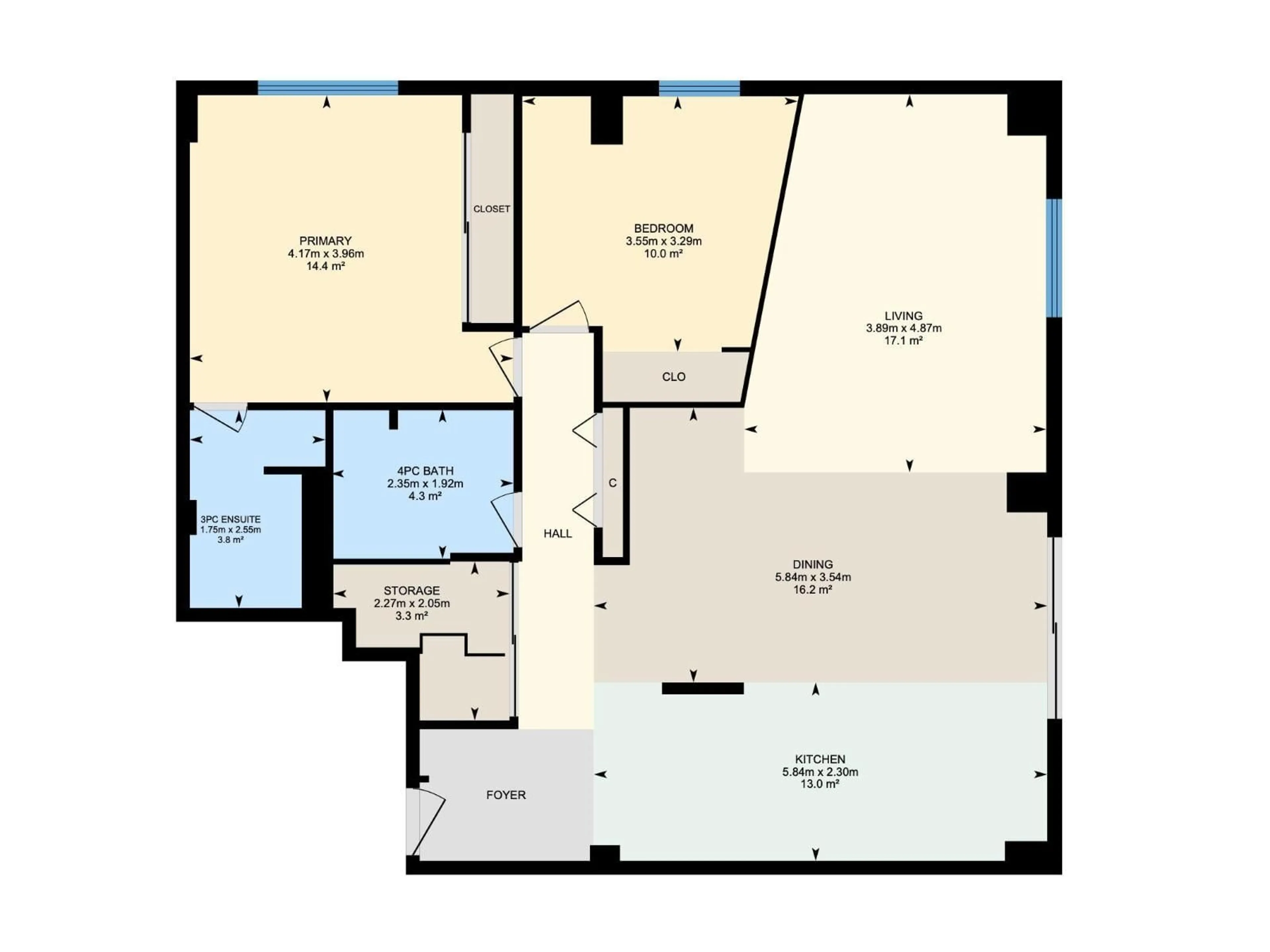 Floor plan for 9909 - 1101 110 ST, Edmonton Alberta T5K2E5