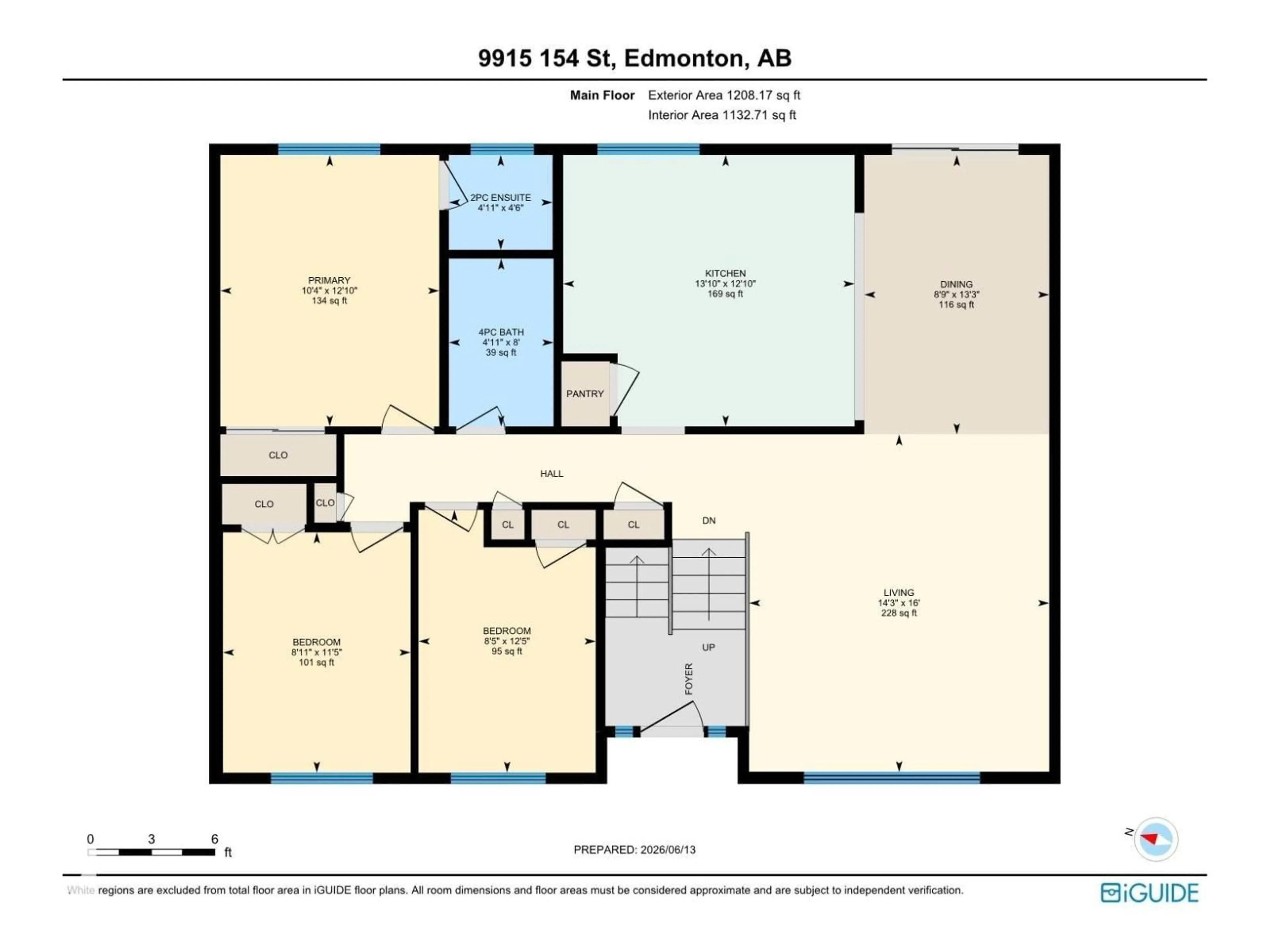 Floor plan for NW - 9915 154 ST, Edmonton Alberta T5P2G8