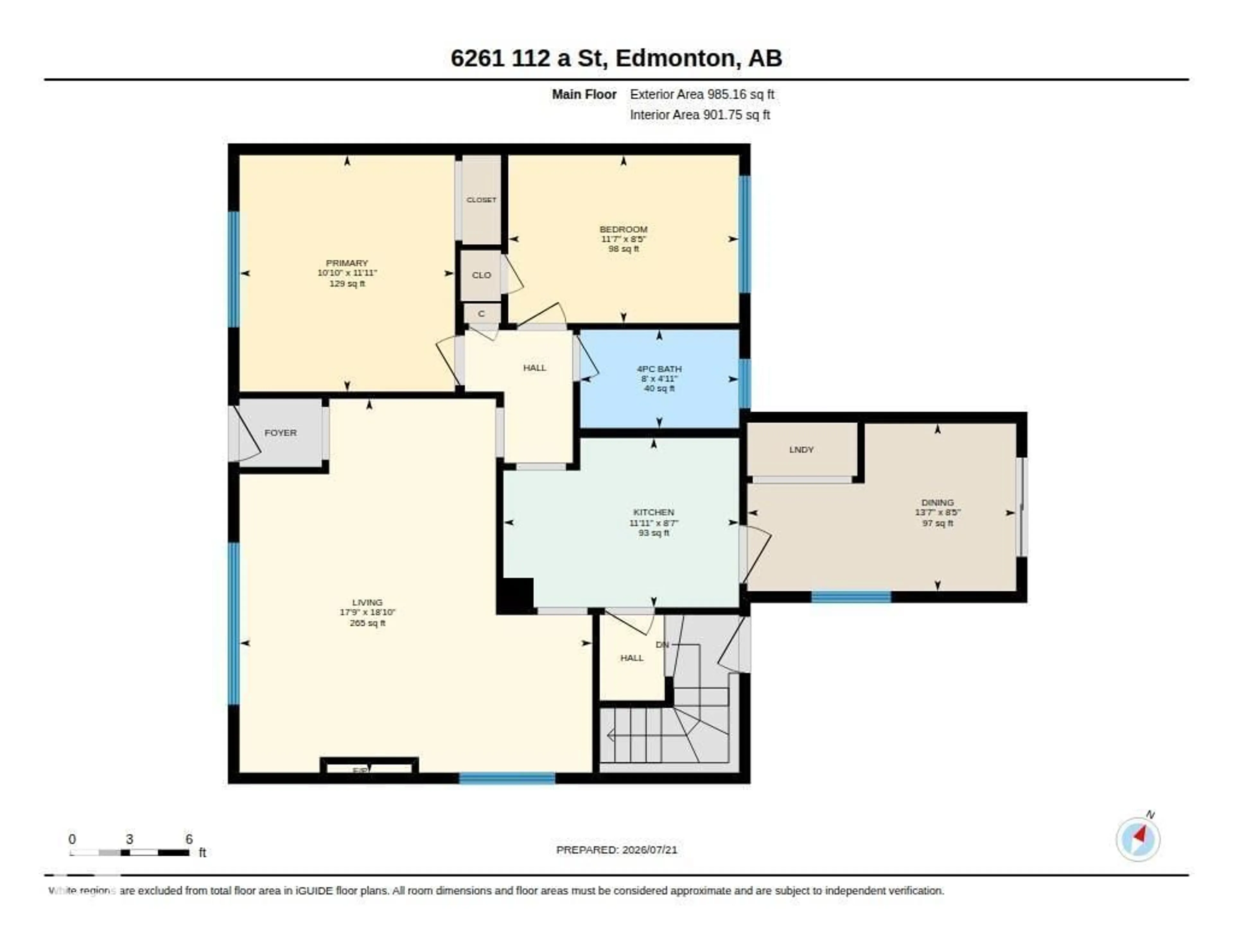 Floor plan for NW - 6261 112A ST, Edmonton Alberta T6H3K4