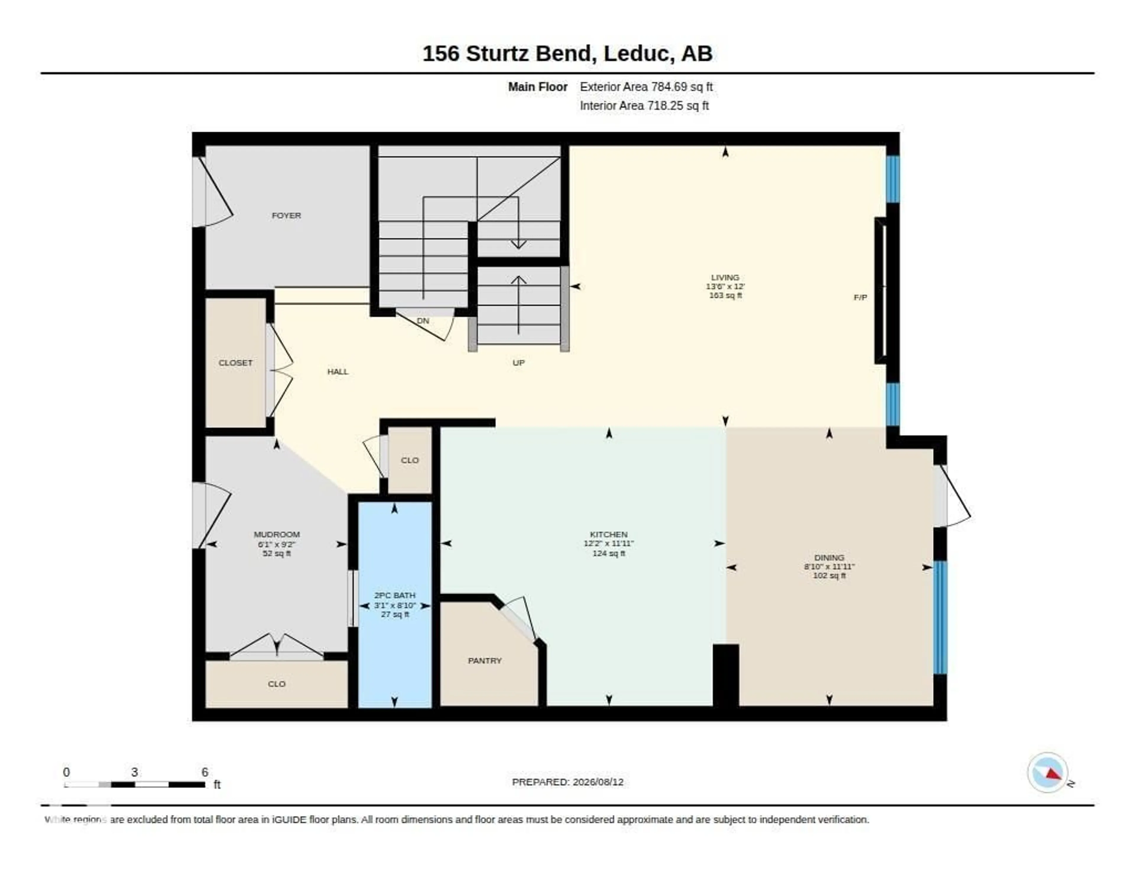 Floor plan for 156 STURTZ BN, Leduc Alberta T9E1E3