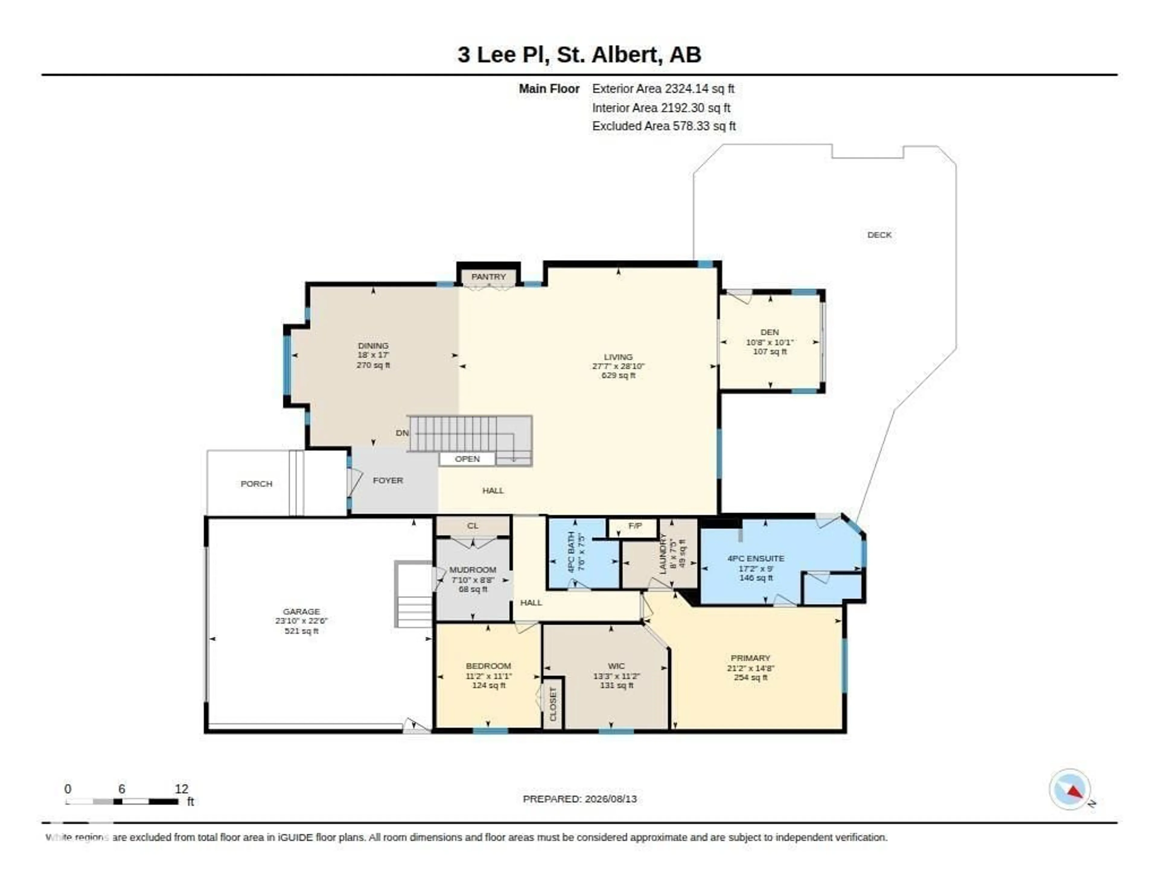 Floor plan for 3 LEE PL, St. Albert Alberta T8N5S7