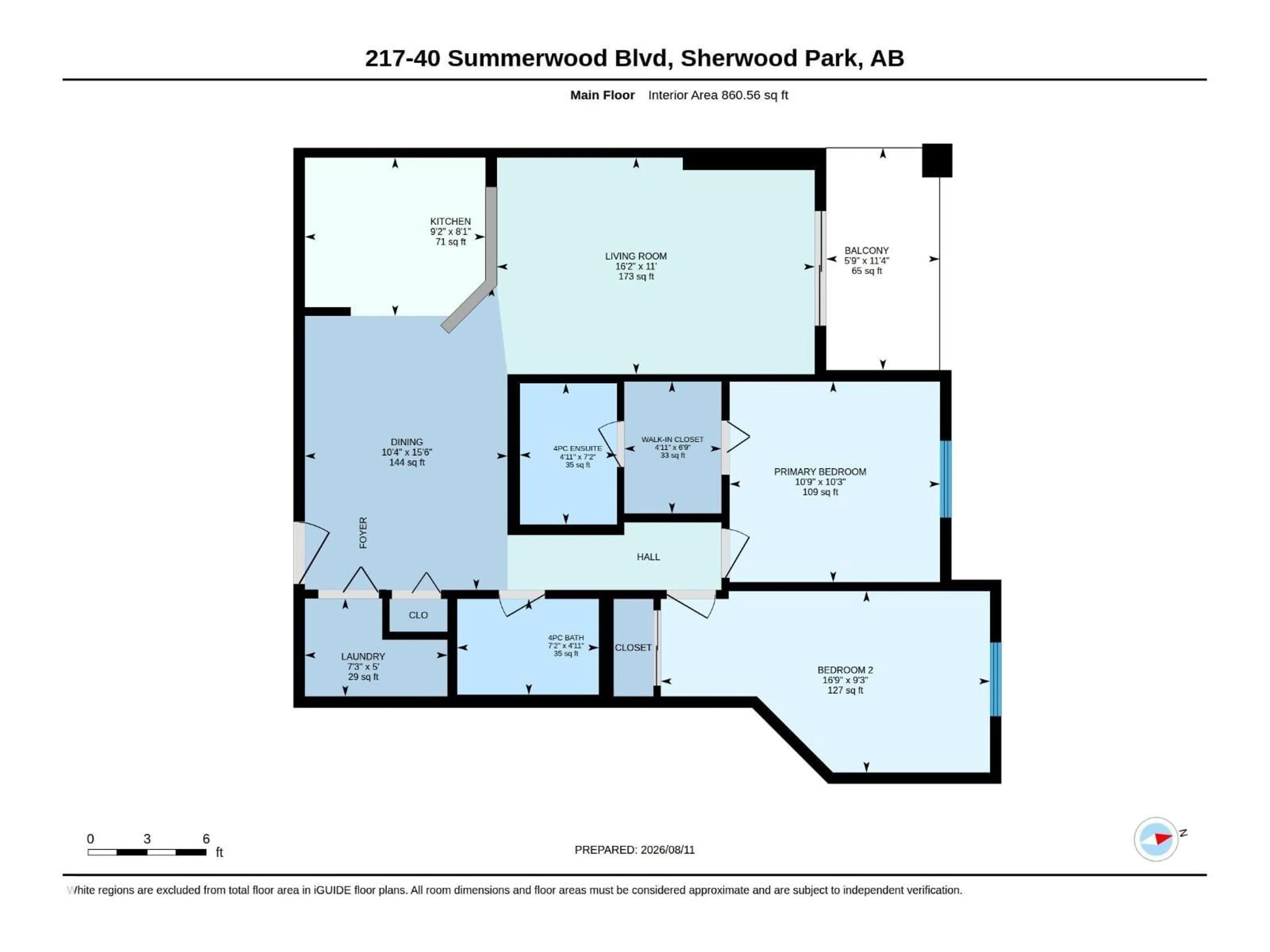 Floor plan for 40 - 217 SUMMERWOOD BV, Sherwood Park Alberta T8H0C2