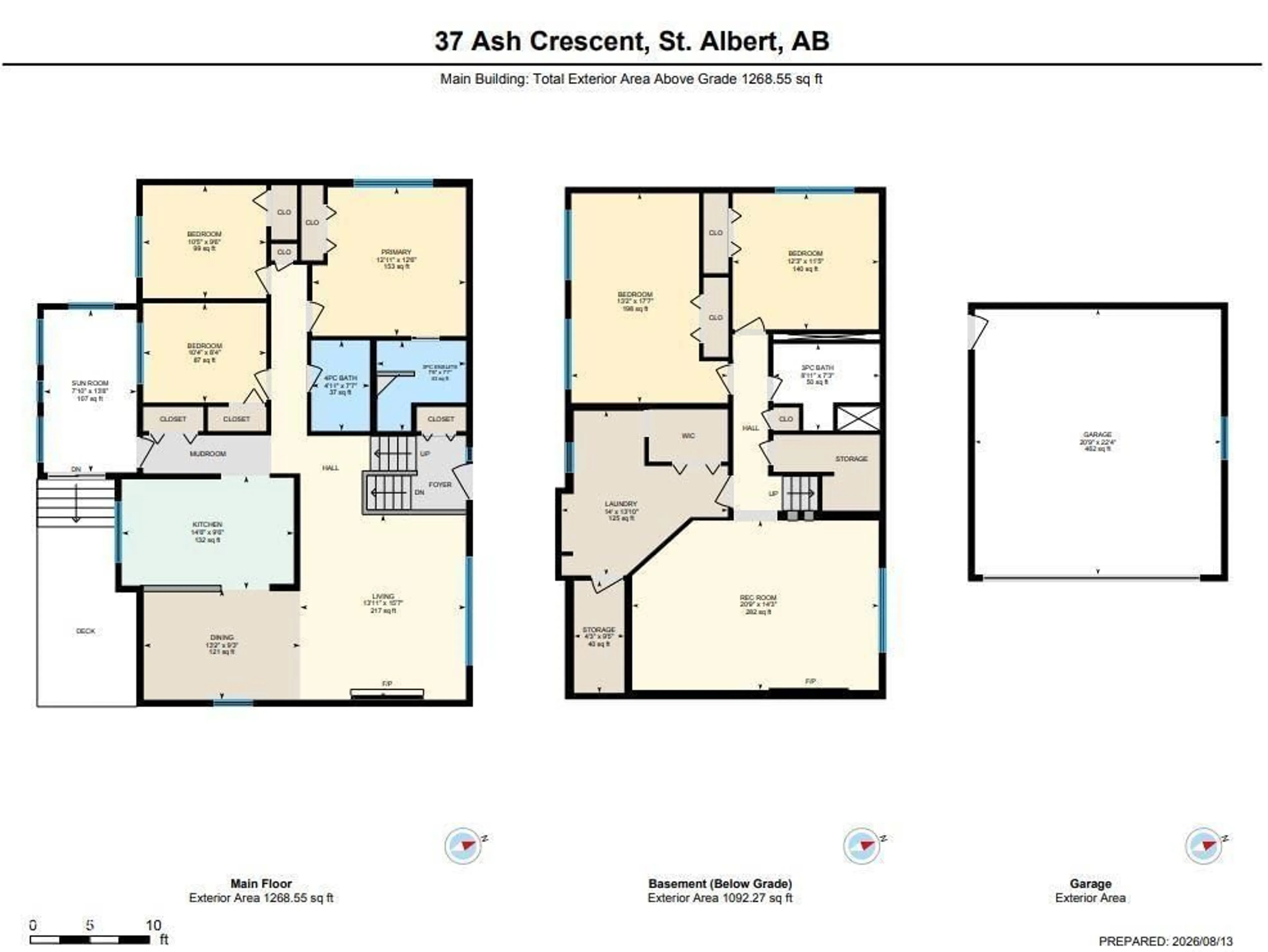 Floor plan for 37 ASH CR, St. Albert Alberta T8N3J6