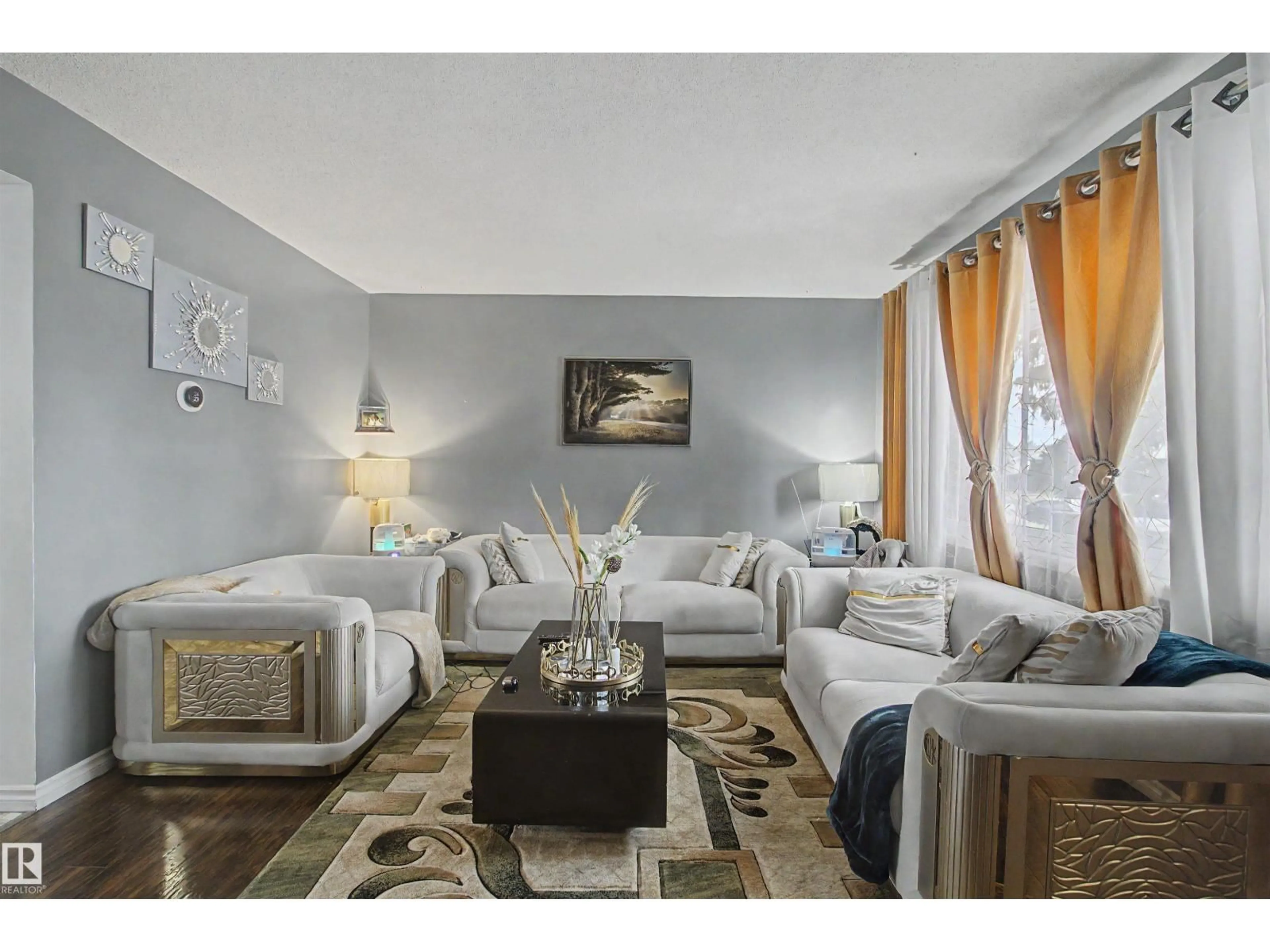 Living room with furniture, unknown for 5724 143 AV, Edmonton Alberta T5A1K1