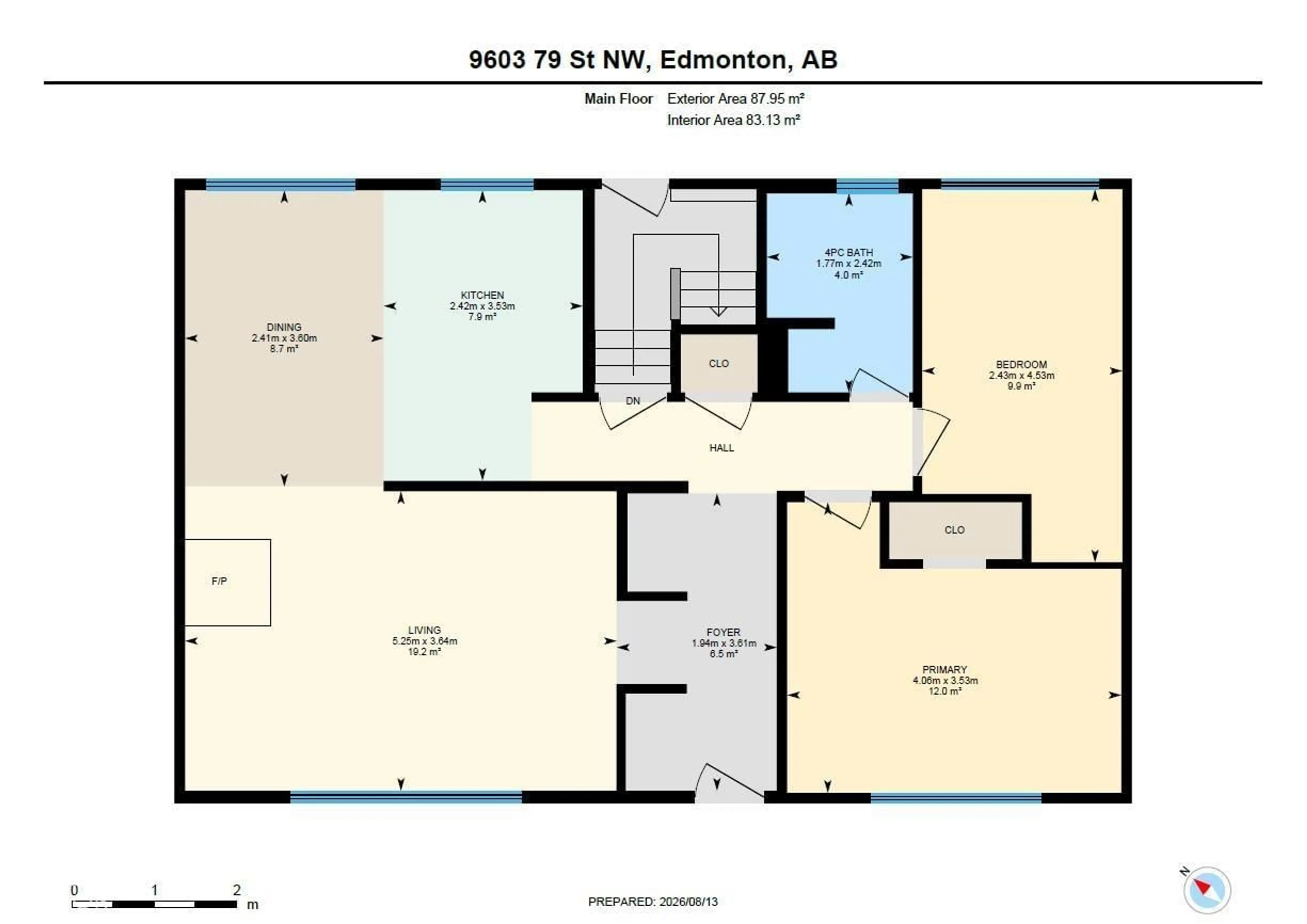 Floor plan for 9603 79 ST, Edmonton Alberta T6C2S1